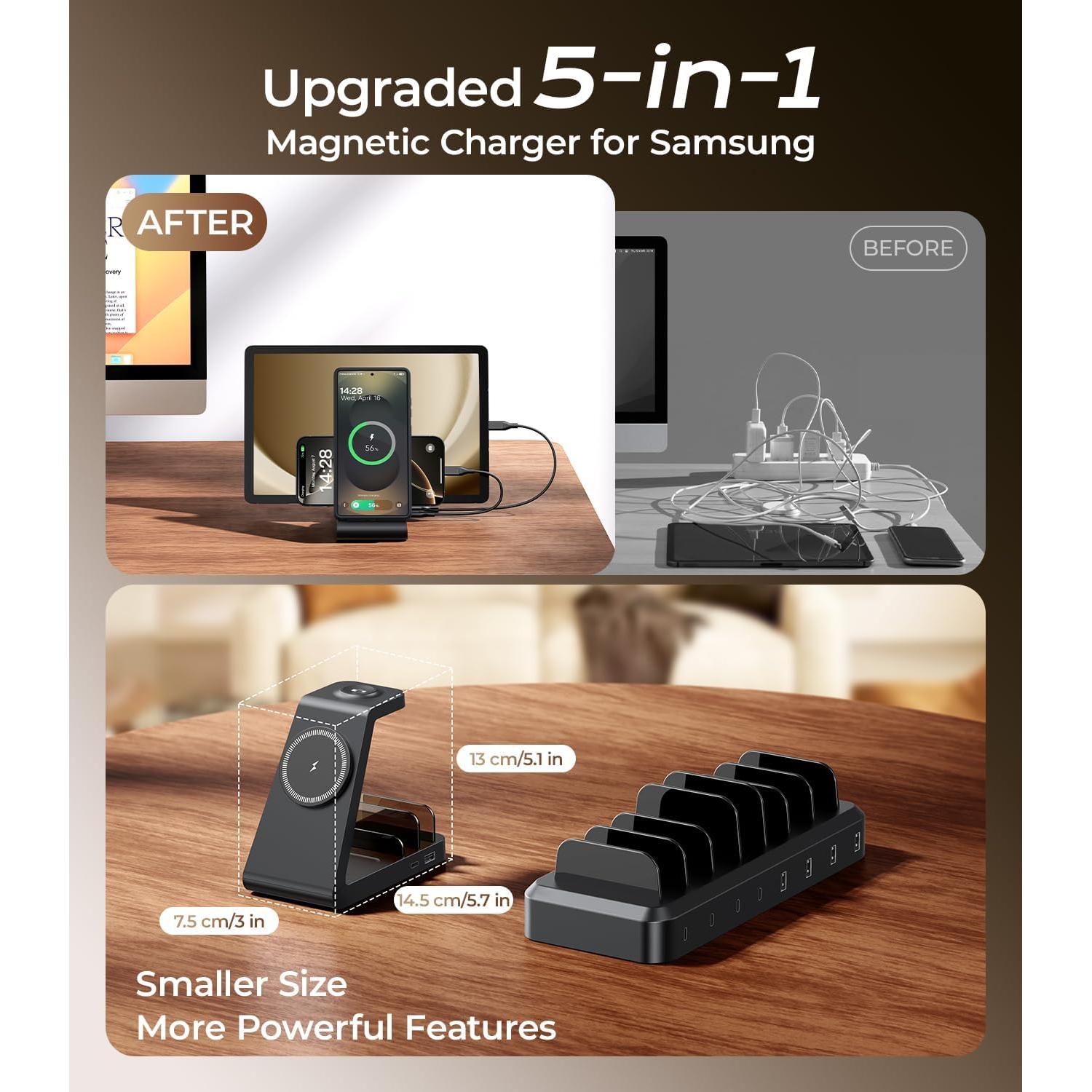 Cargador Inalámbrico Magnético 5 en 1 Samsung G806