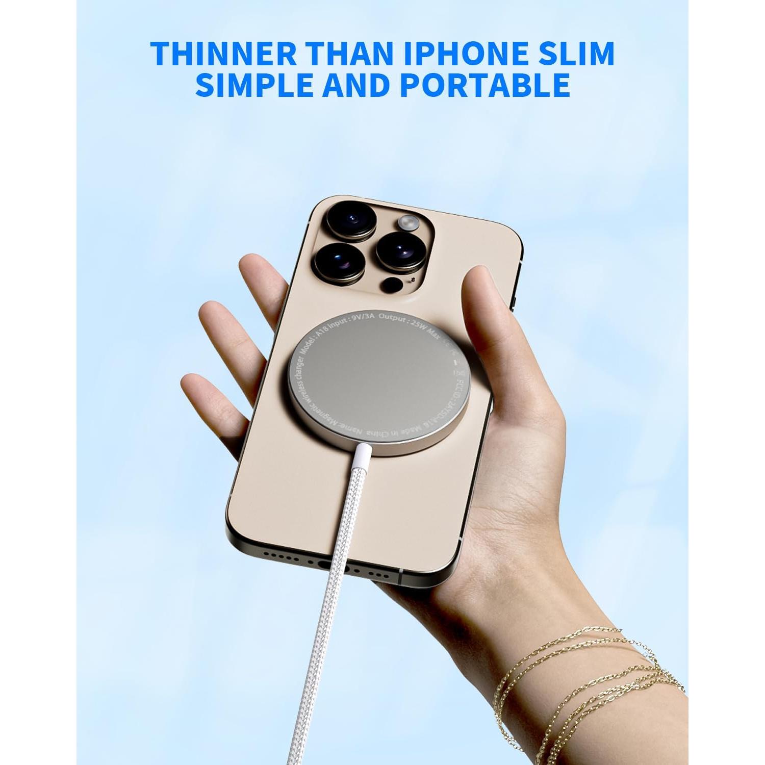 Cargador Inalámbrico Magnético 25W USB-C para iPhone 17/16