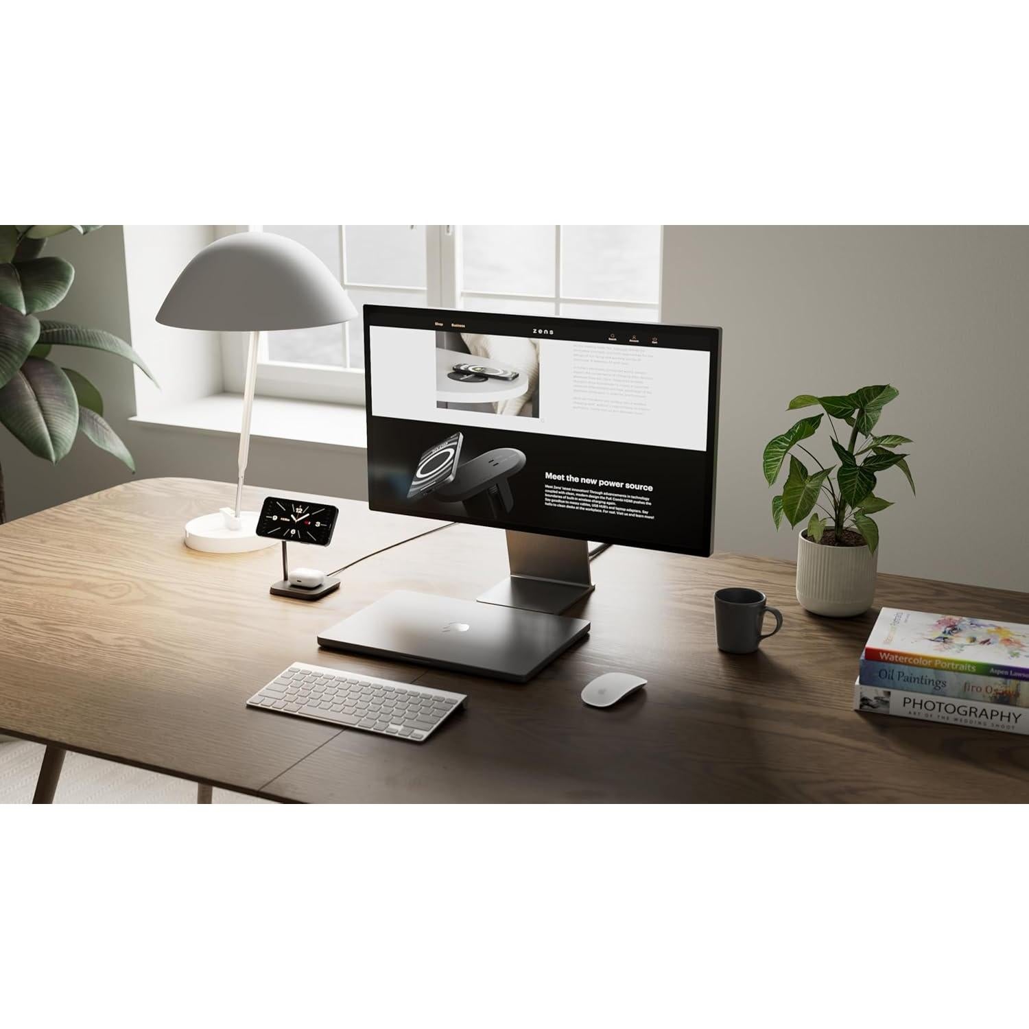 Cargador Inalámbrico 2-en-1 Zens 15W MagSafe y Qi Ajustable