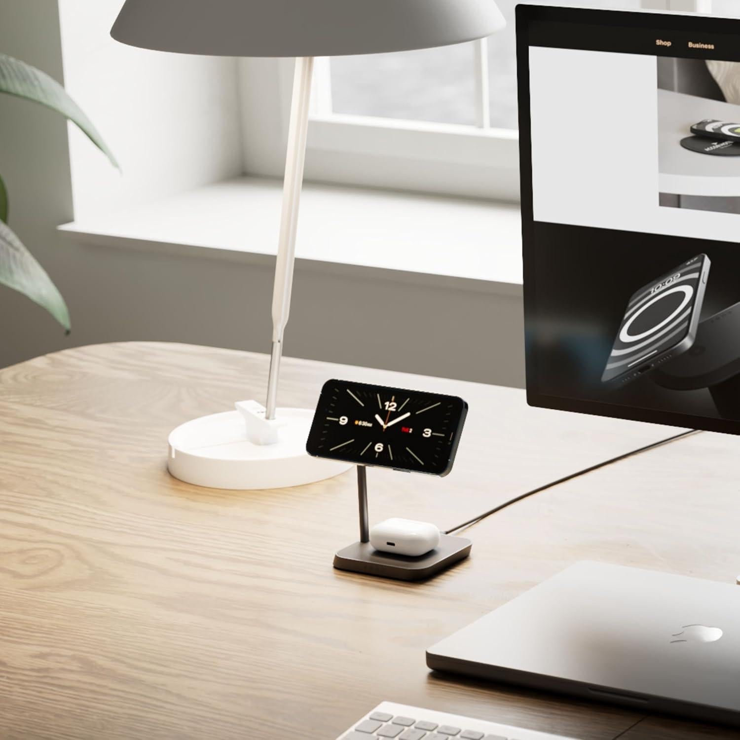 Cargador Inalámbrico 2-en-1 Zens 15W MagSafe y Qi Ajustable