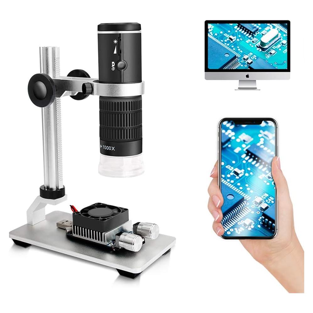 Microscopio Digital WiFi Cainda F2 HD 1080P 50-1000X Portátil