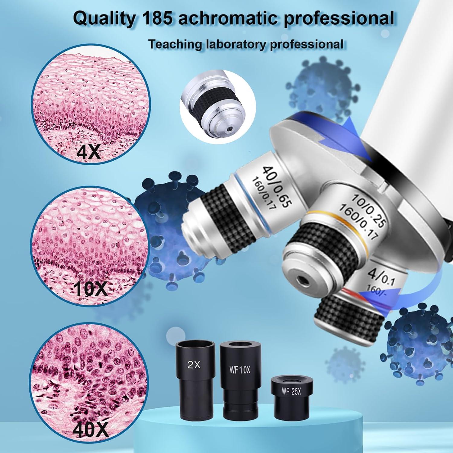 Microscopio OOZSTAR 40X-2500X con Pantalla 4.3" y Cámara 5MP