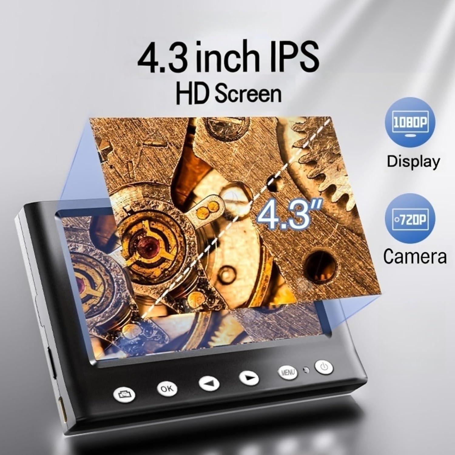 Microscopio Digital HUPECHAM 1000X 1080P LCD 4.3" Recargable