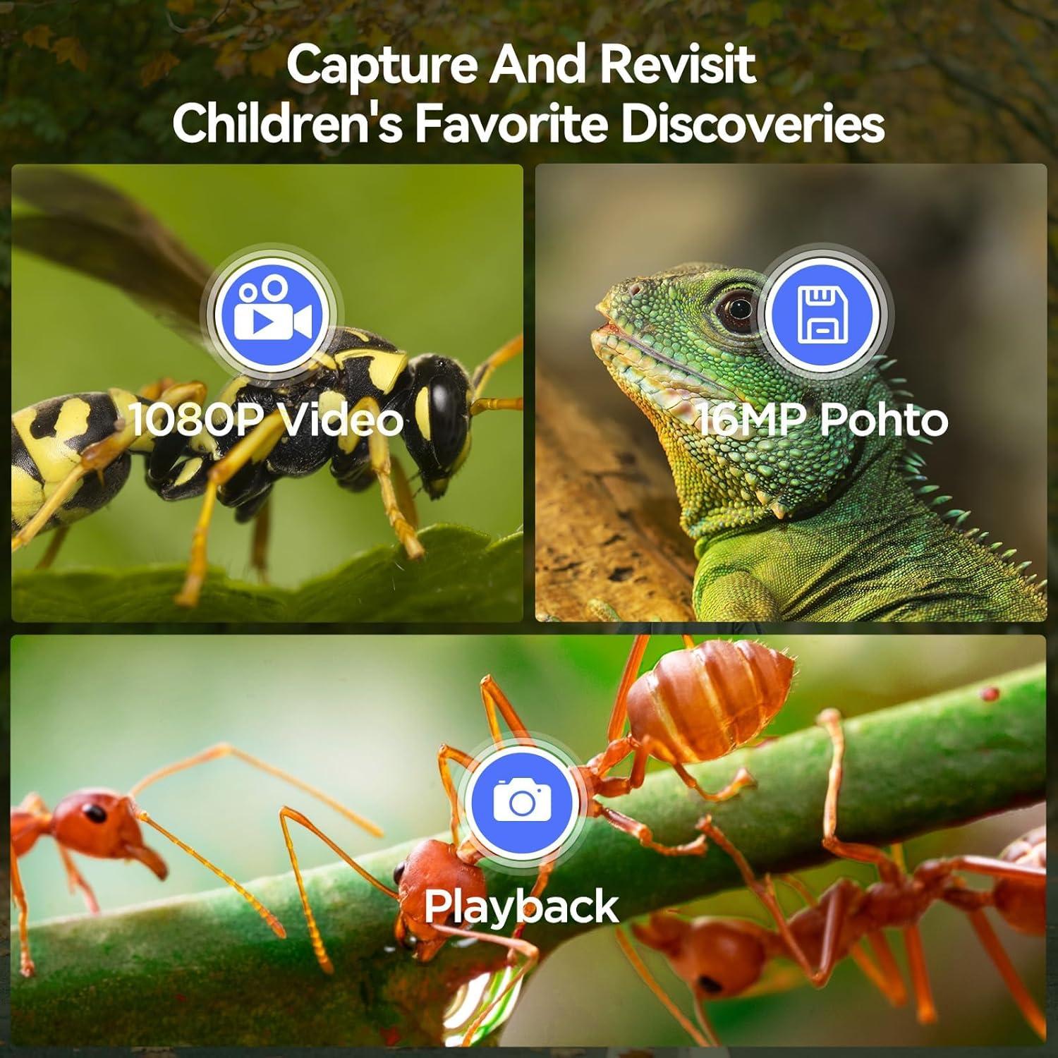 Microscopio Digital Portátil TOMLOV P30 para Niños 1000X