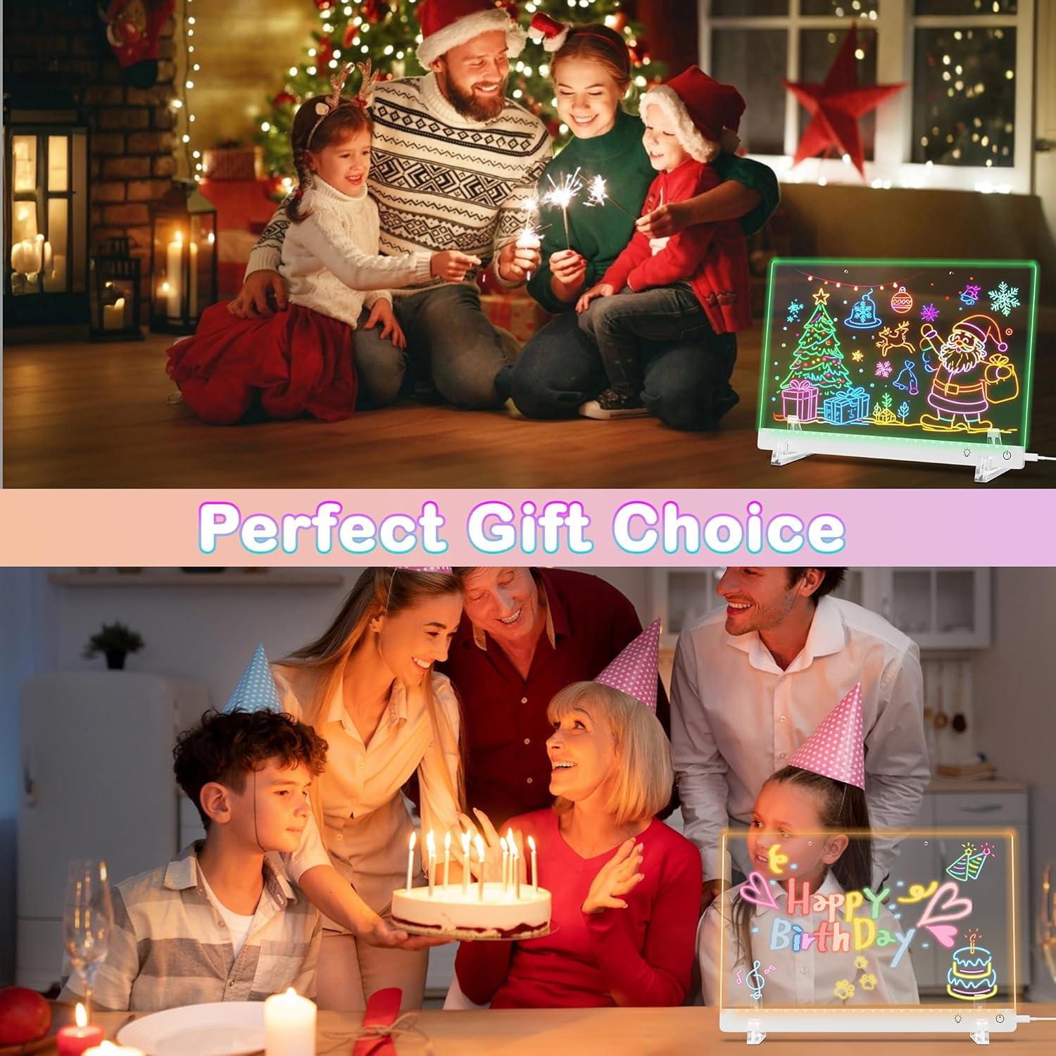 Tablero de Notas LED Gift4U 35x25 cm 7 Colores 4 Modos