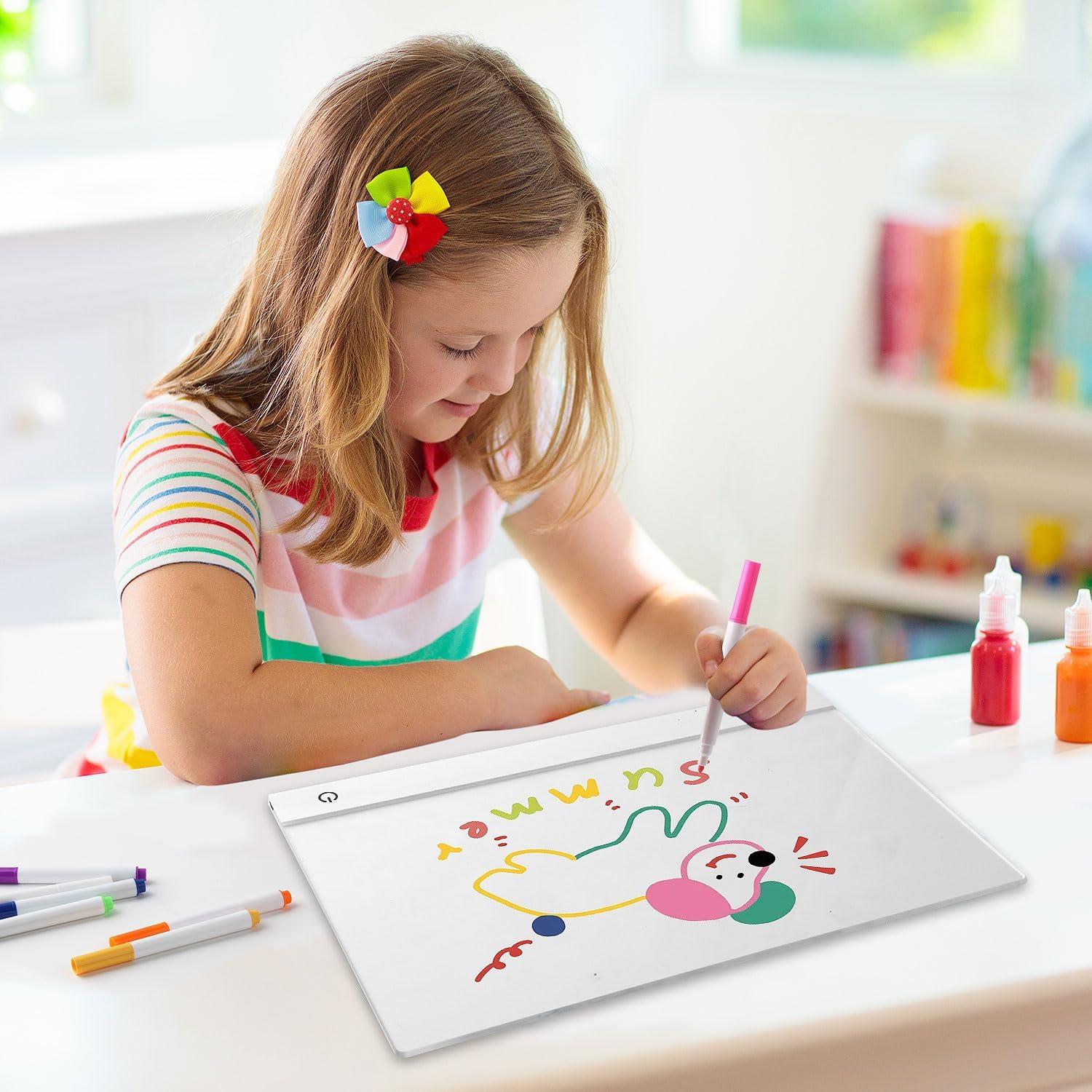 Tablero de Notas LED KJBJWJSLBD 34.8x25.4 cm con 7 Marcadores