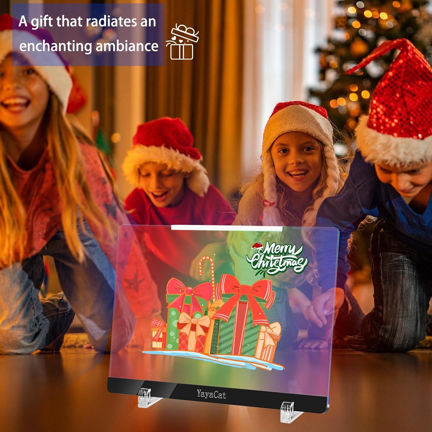 Tablero LED Acrílico YayaCat 30.48x21.59 cm Control Remoto