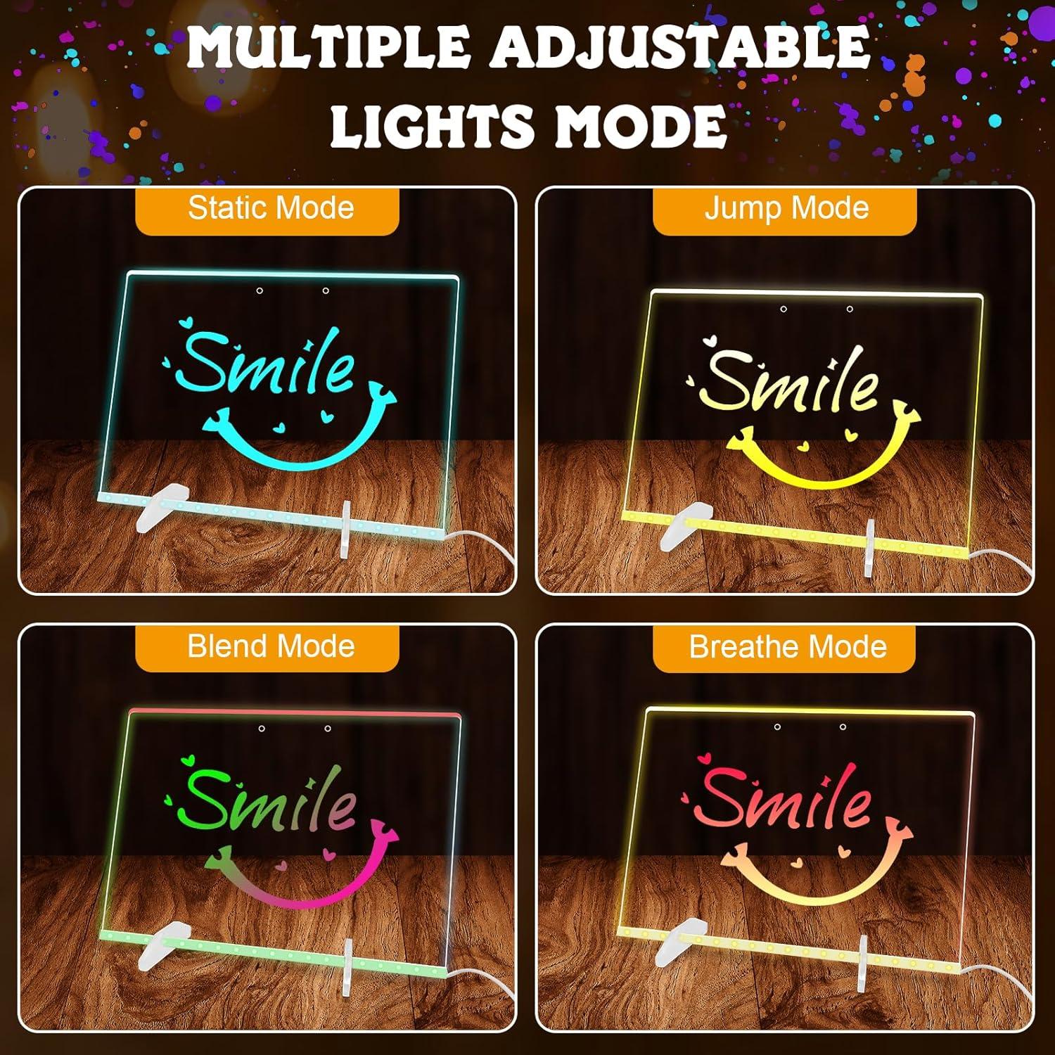 Tablero de Notas LED Corpower 35.1x25.4cm 7 Colores 4 Modos