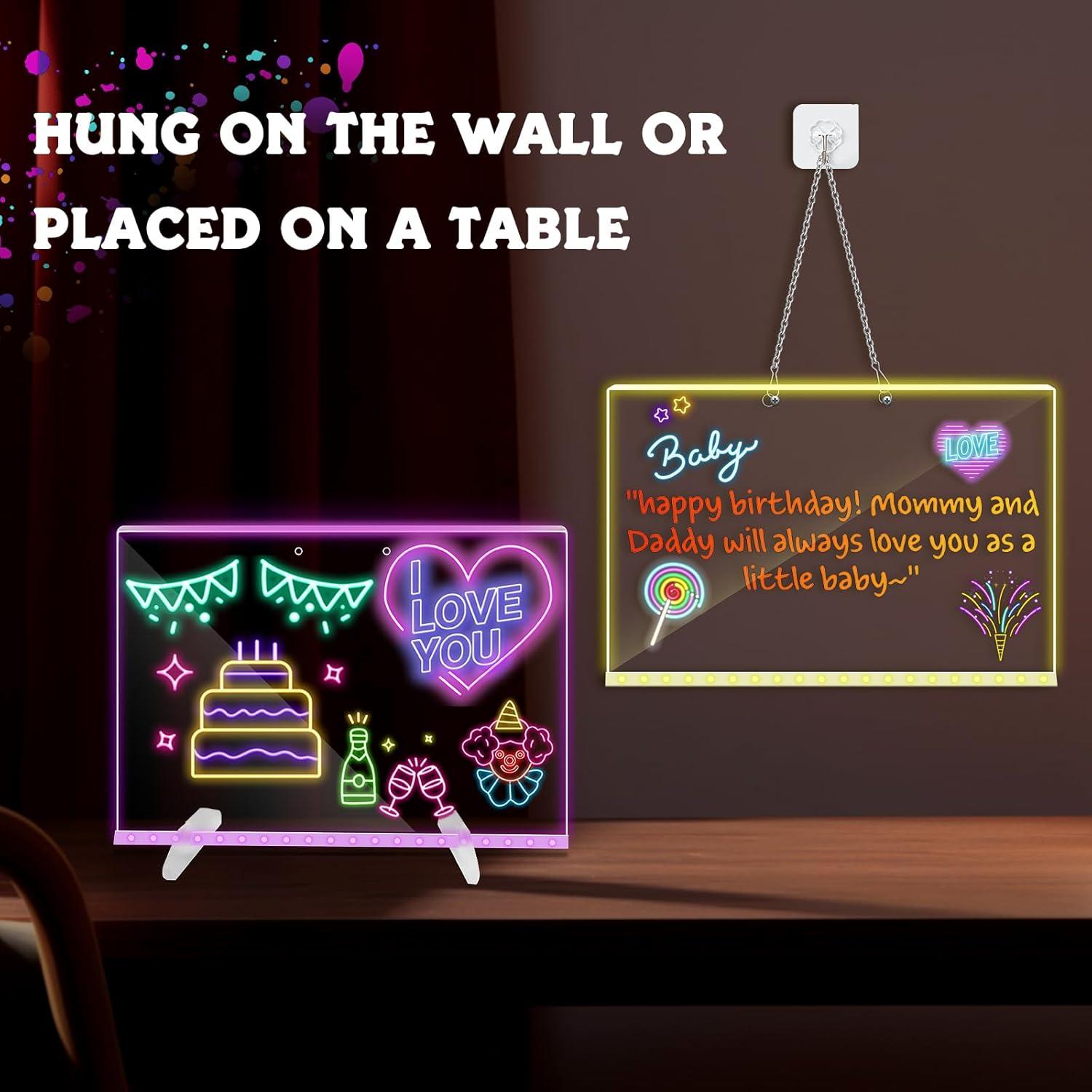 Tablero de Notas LED Corpower 35.1x25.4cm 7 Colores 4 Modos