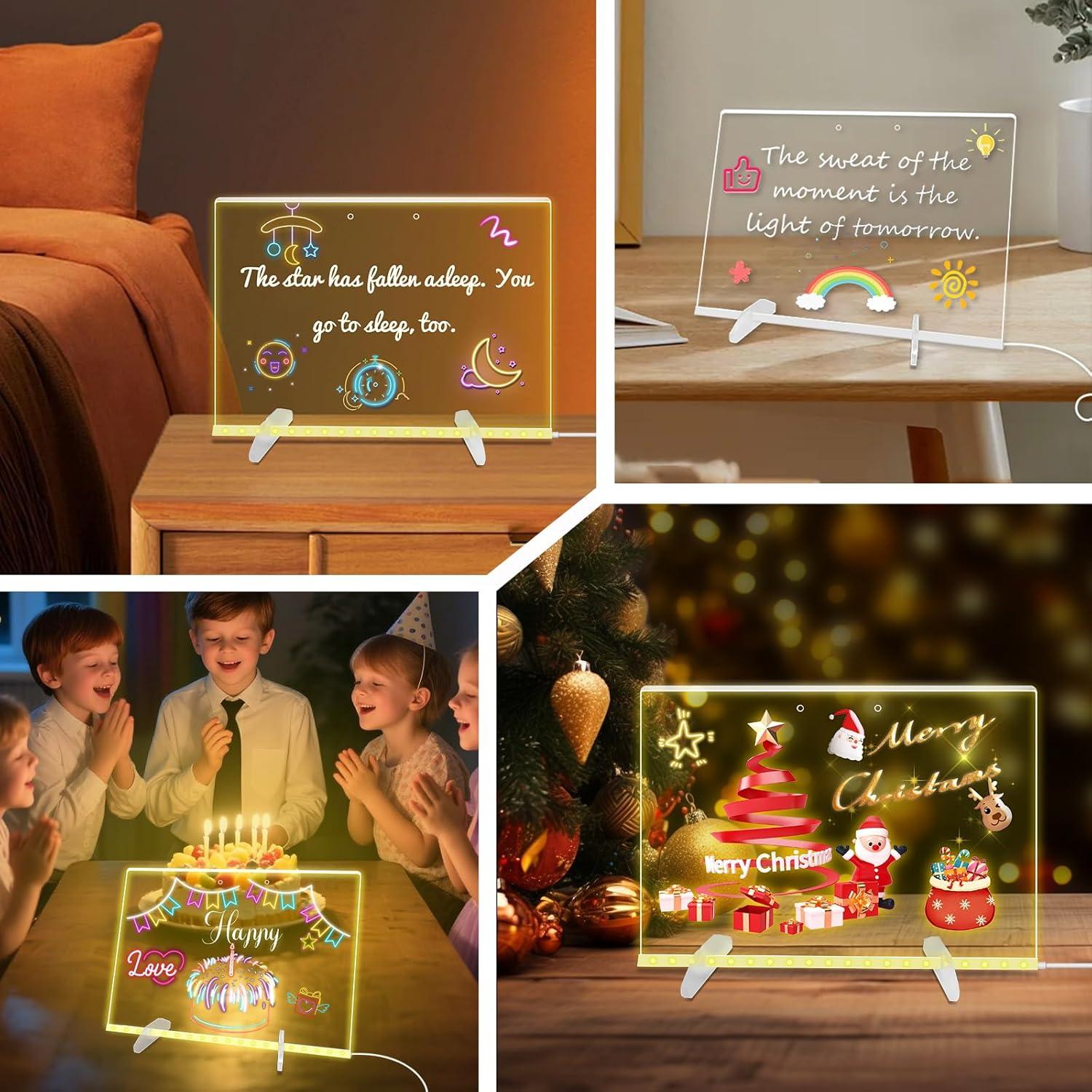 Tablero de Notas LED Corpower 35.1x25.4cm 7 Colores 4 Modos