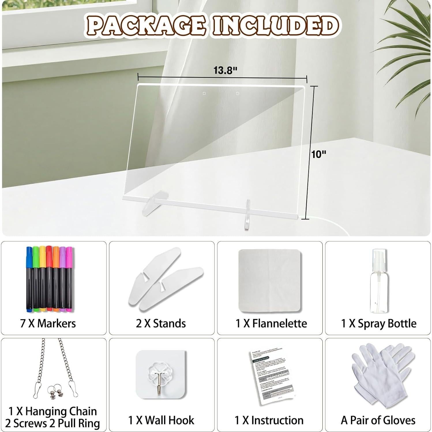 Tablero de Notas LED Corpower 35.1x25.4cm 7 Colores 4 Modos