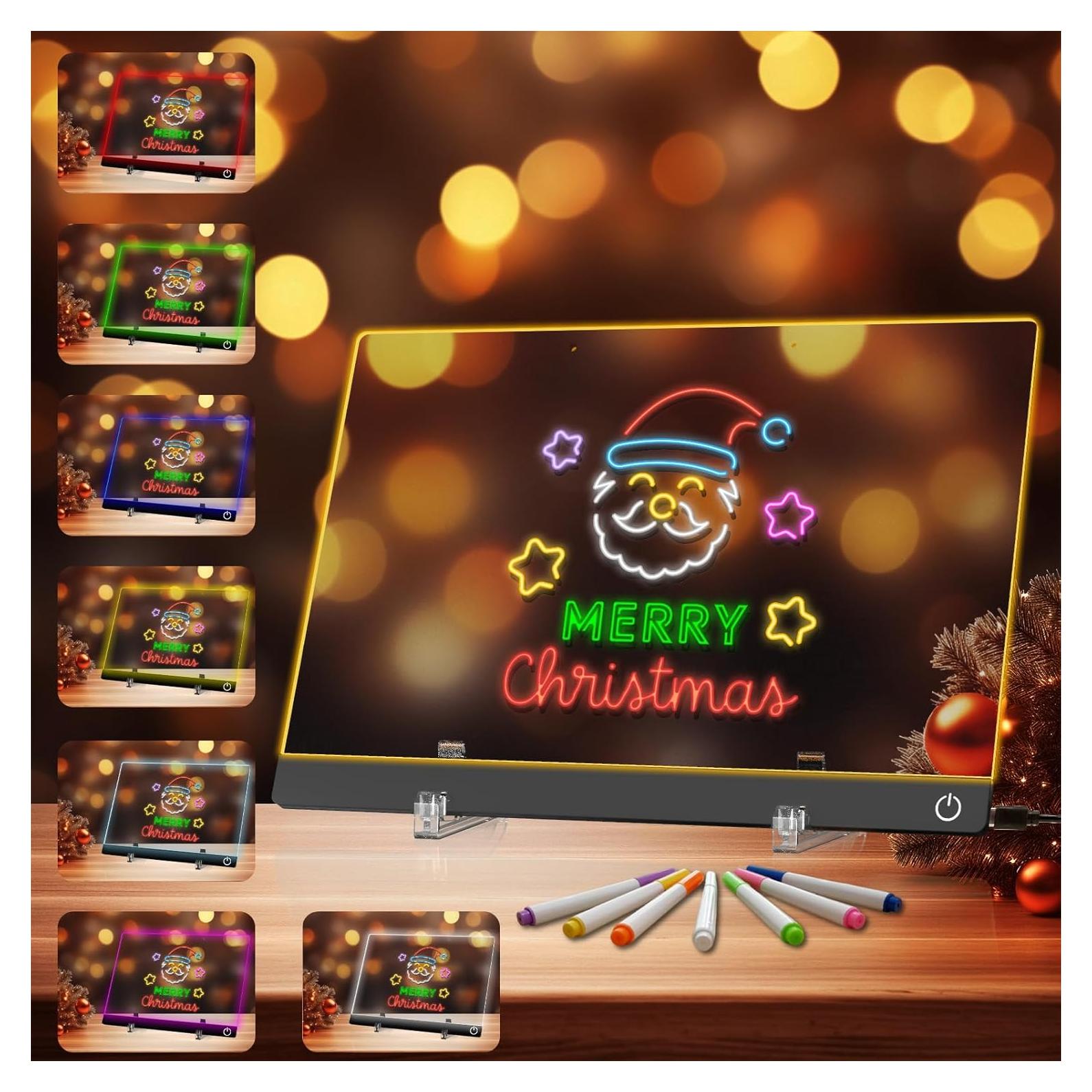 Tablero de Notas LED Klewo 35.1x25.4 cm con 7 Colores