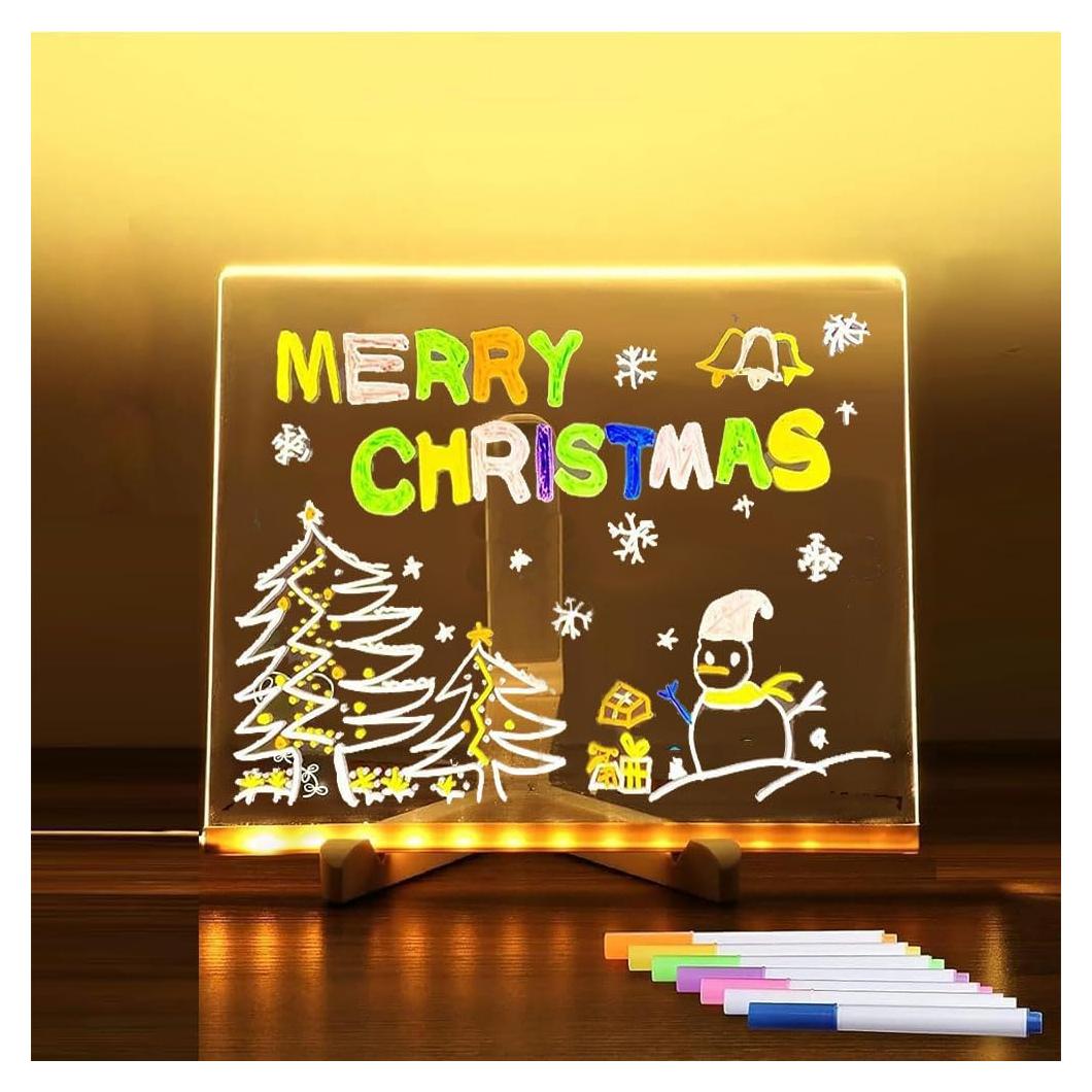 Tablero de Notas LED Acrílico 20.1x20.1cm Xiphist