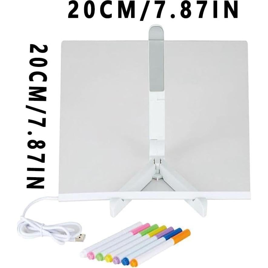 Tablero de Notas LED Acrílico 20.1x20.1cm Xiphist