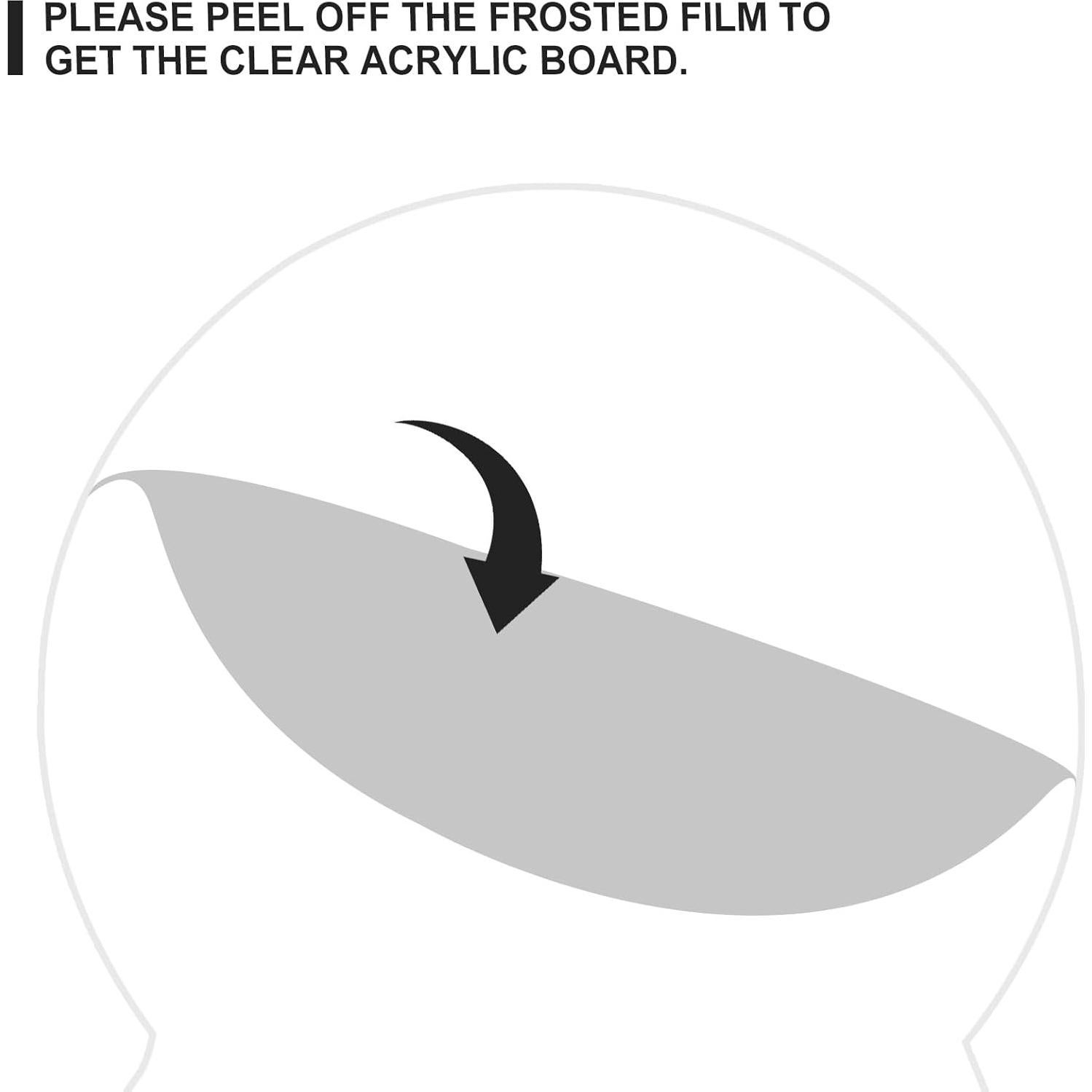 Tablero de Notas LED CIBOTIES Acrílico Borrado en Seco 10.1x12.9cm