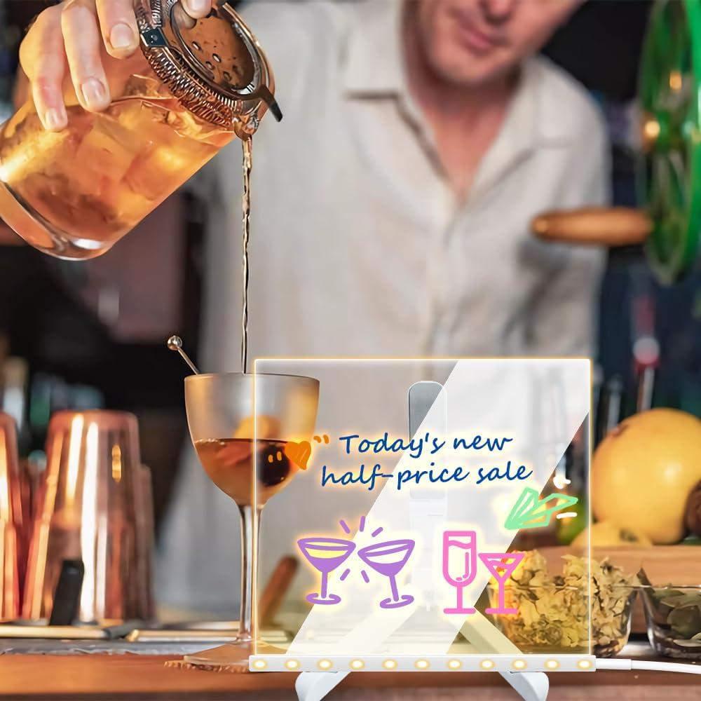 Tablero de Notas LED OneNine 20.1 cm Acrílico Brillante