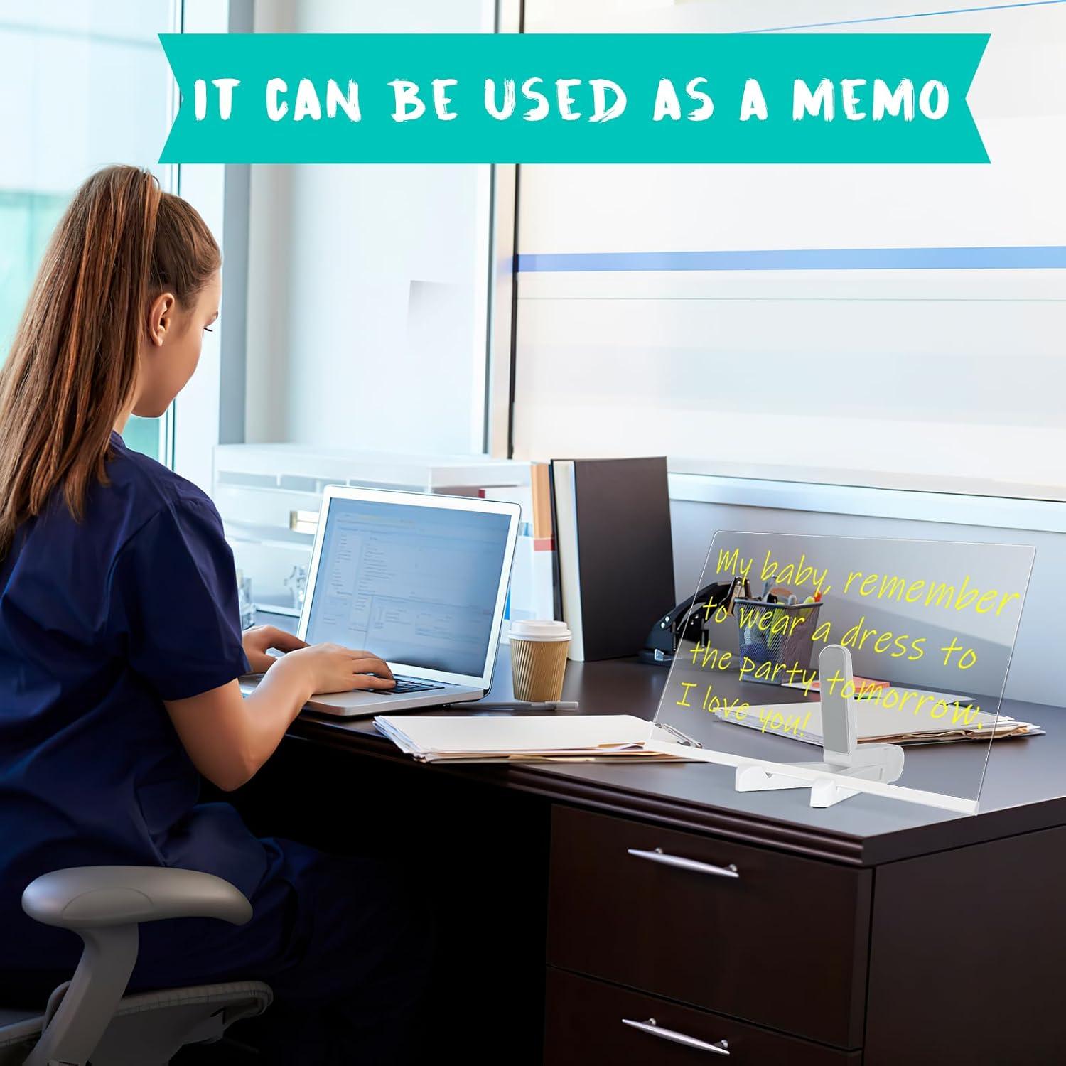 Tablero de Notas LED Kimmol 30x20 cm con 7 Colores y Soporte