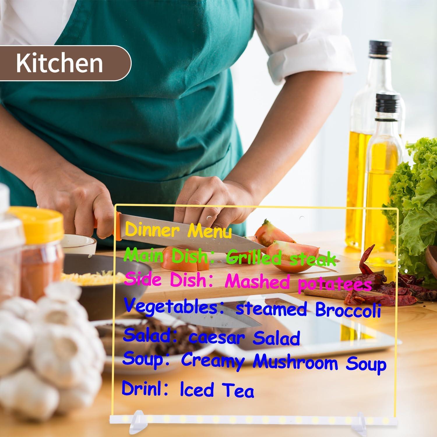 Tablero de Notas LED 33x25cm Genérico con 7 Colores y Control Remoto