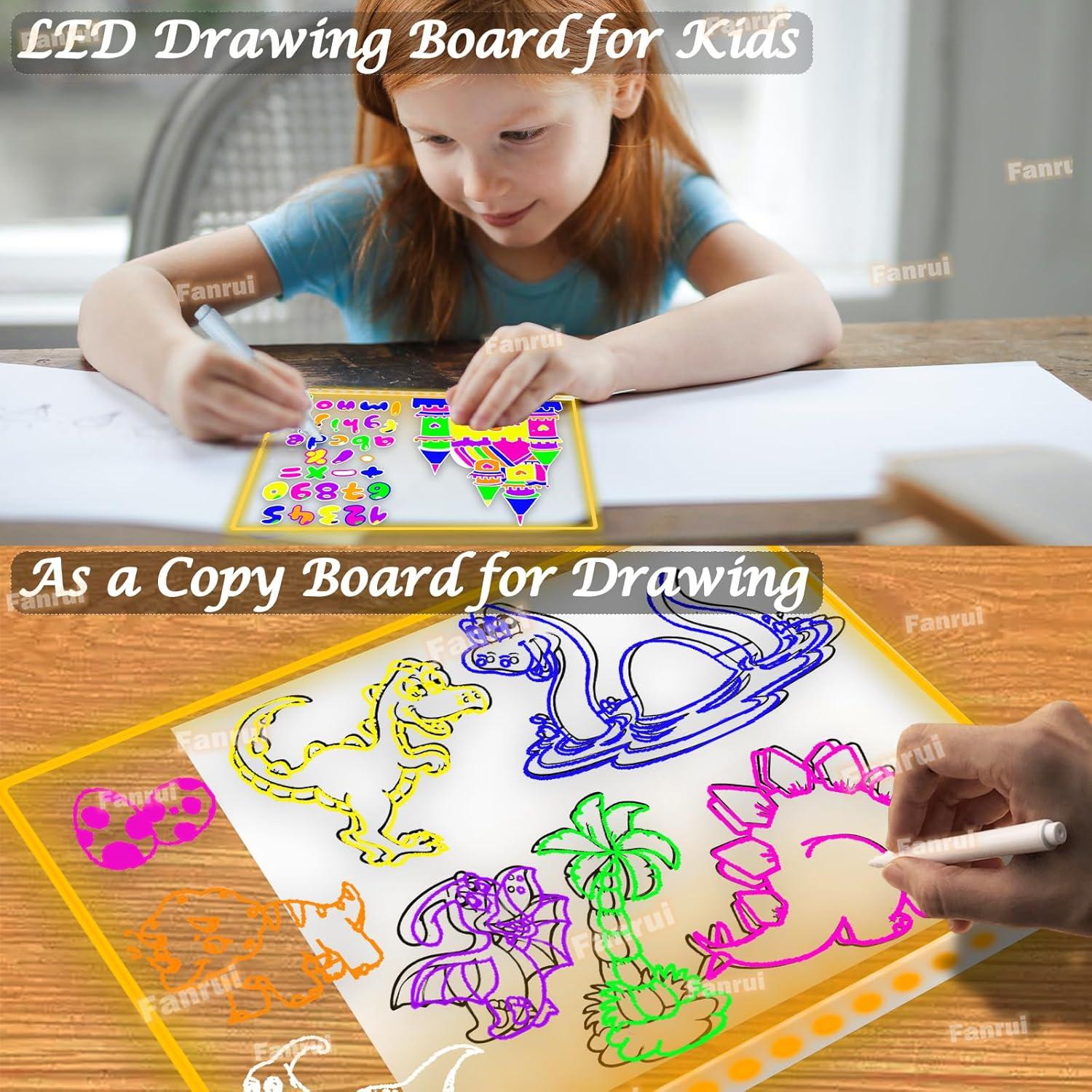 Tablero de Notas LED Fanrui 40x30cm Acrílico Reescribible