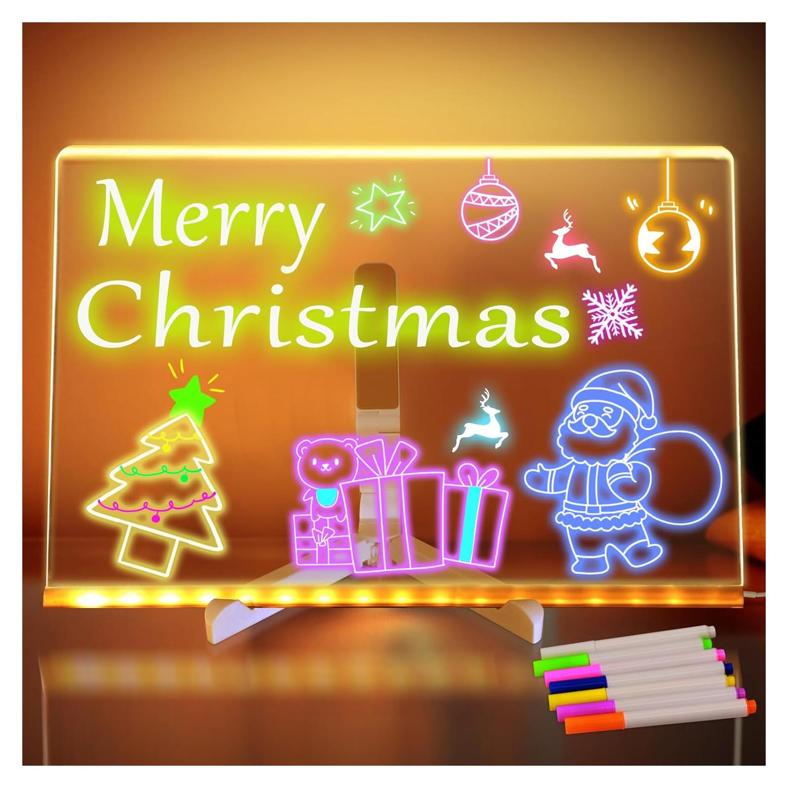 Tablero LED de Notas CALENBO 30x20 cm Acrílico Borrado en Seco