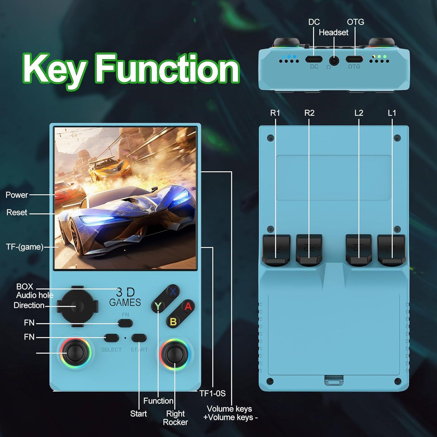 Consola de Juego Portátil FVBADE V40 PRO 3.5" IPS 256GB