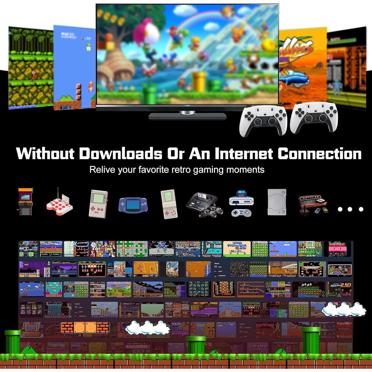 Consola de Juegos Retro Plestudent 4K HDMI 64GB 20,000 Juegos