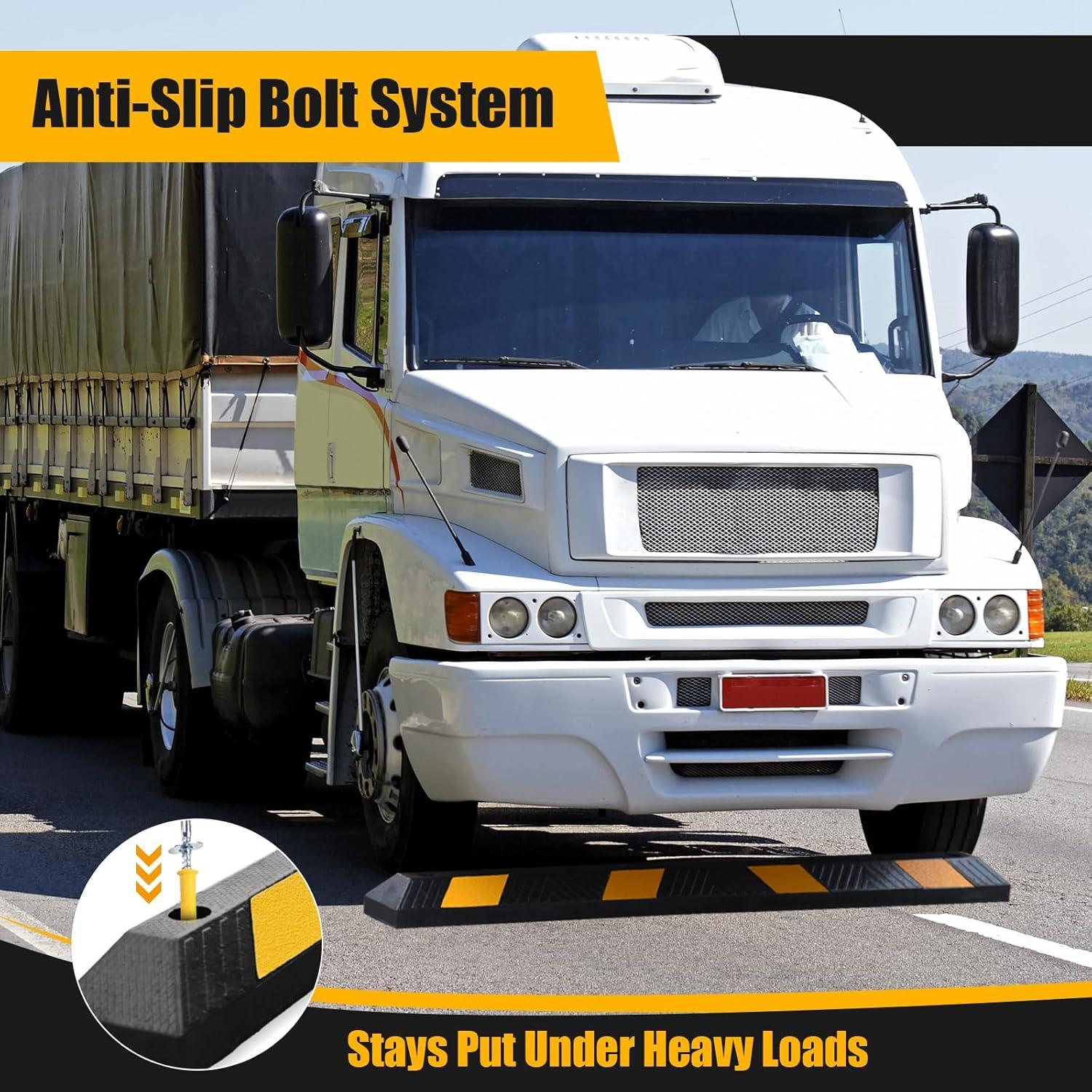 Tope de Estacionamiento AMBUND 183 cm Caucho Reflectante