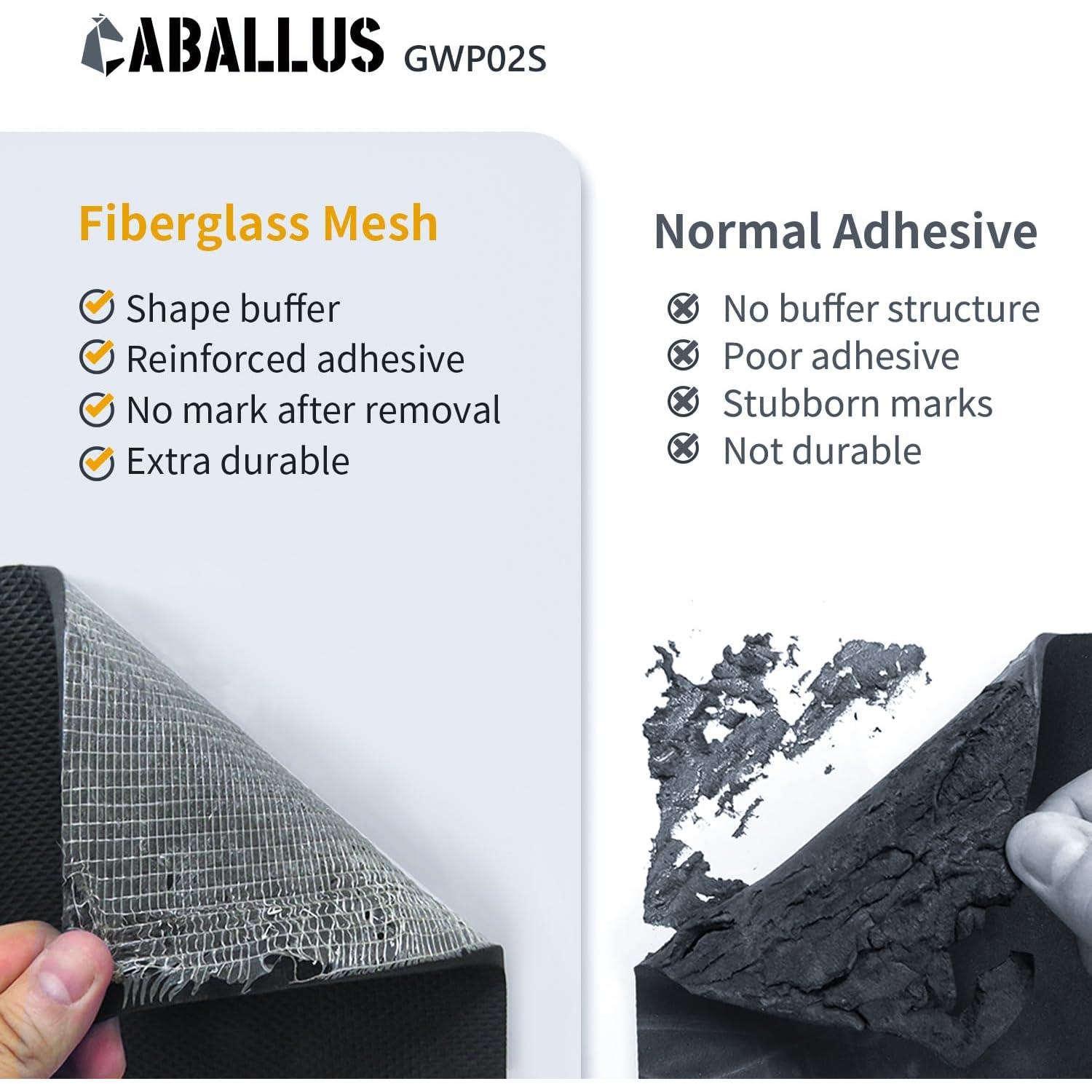 Protector de Pared de Garaje Caballus GWP02S 2-Pack Negro