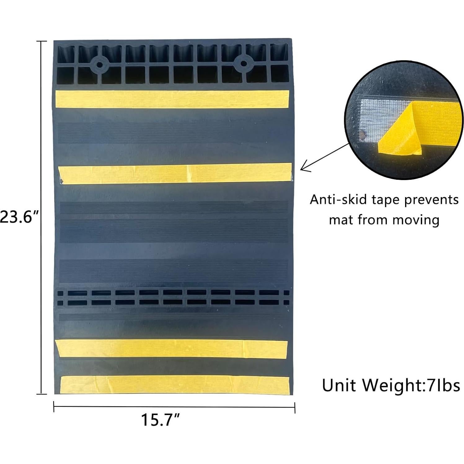 Alfombrilla de Guía de Estacionamiento F COME 2 Piezas 60x40cm