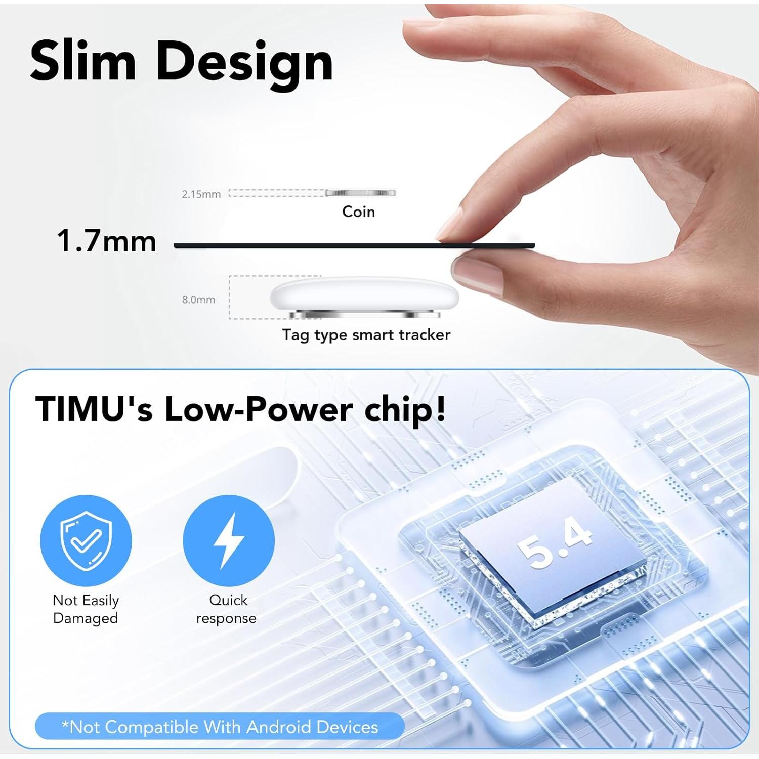 Rastreador Bluetooth TIMU Air Tracker Negro Carga Inalámbrica