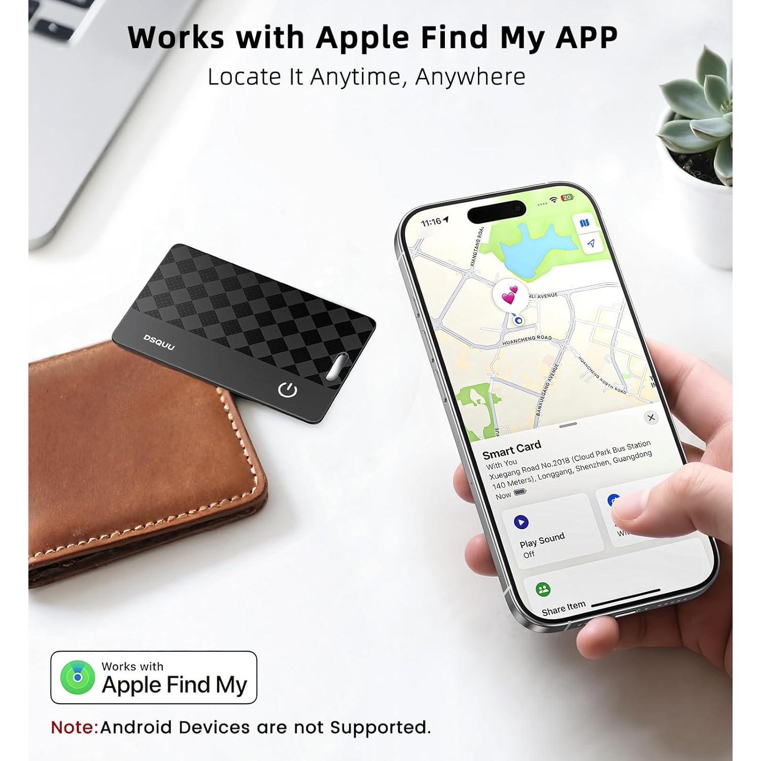 Tarjeta Rastreadora de Cartera Dsquu - Ultra Fina IP68 - 2 Paquete