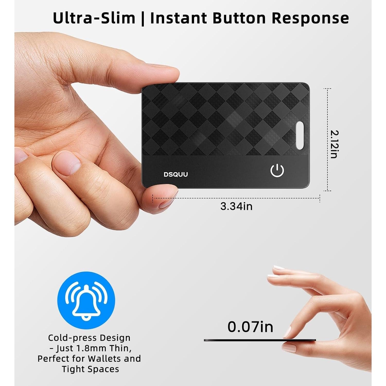 Tarjeta Rastreadora de Cartera Dsquu - Ultra Fina IP68 - 2 Paquete