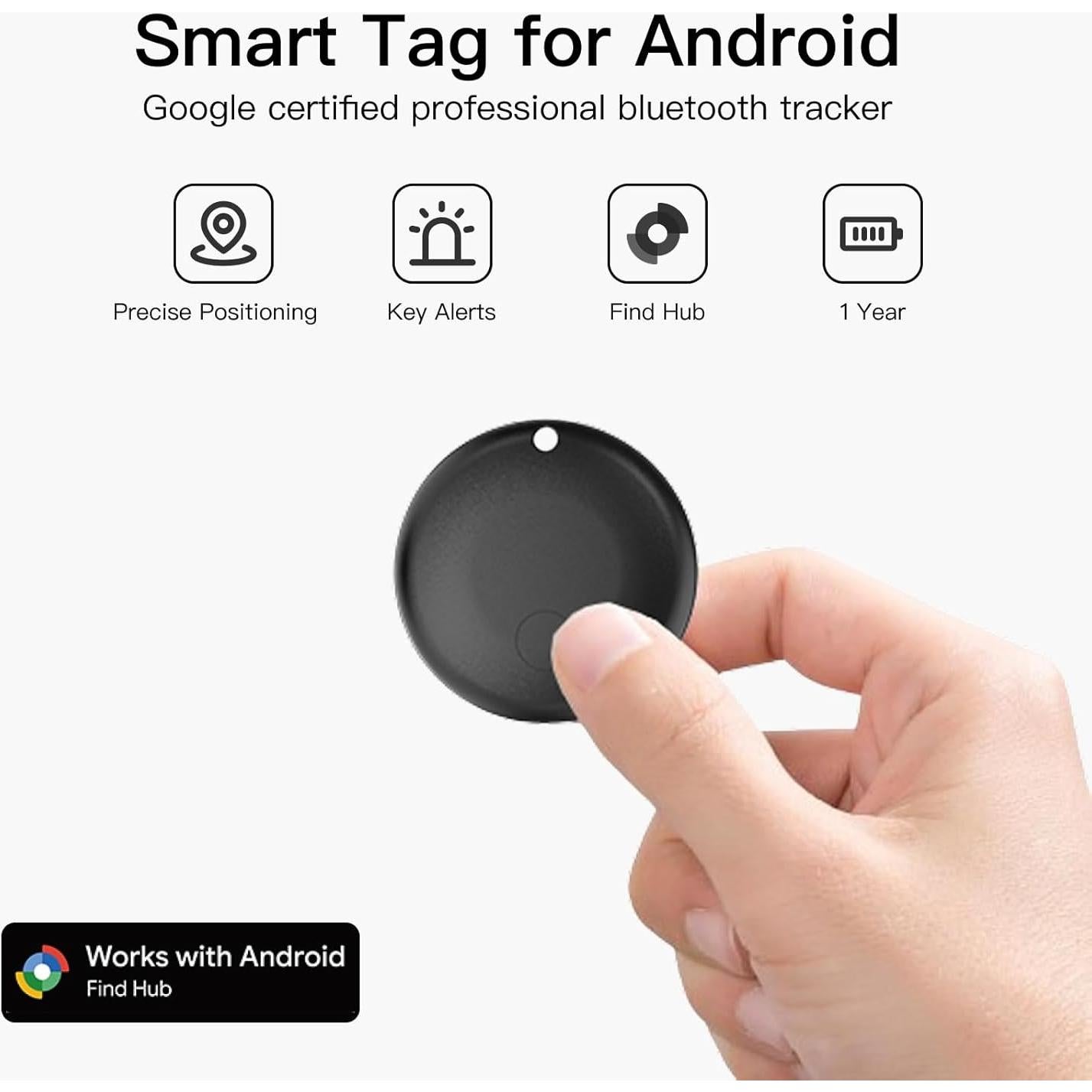 Etiquetas de seguimiento RAINDROPS para Android - Paquete de 4