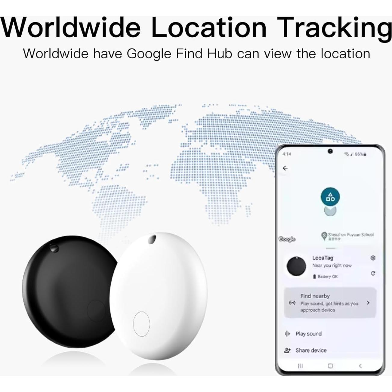 Etiquetas de seguimiento RAINDROPS para Android - Paquete de 4