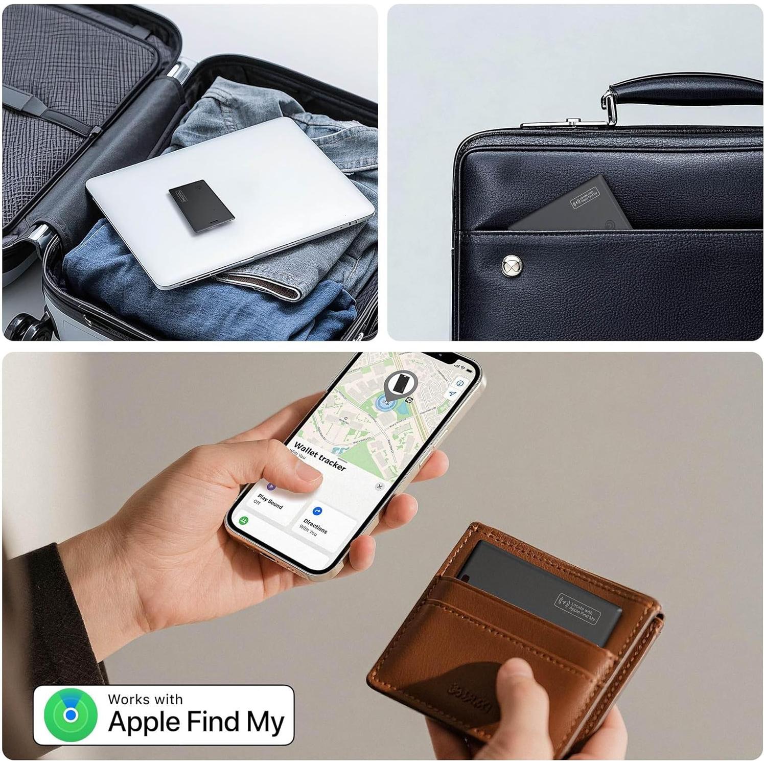 Tarjeta Localizadora de Cartera PAKCQNH Impermeable Bluetooth