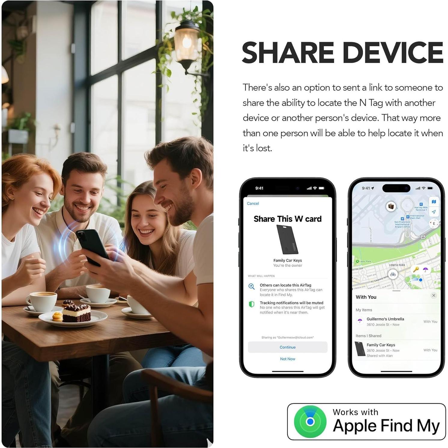 Tarjeta Localizadora de Cartera PAKCQNH Impermeable Bluetooth