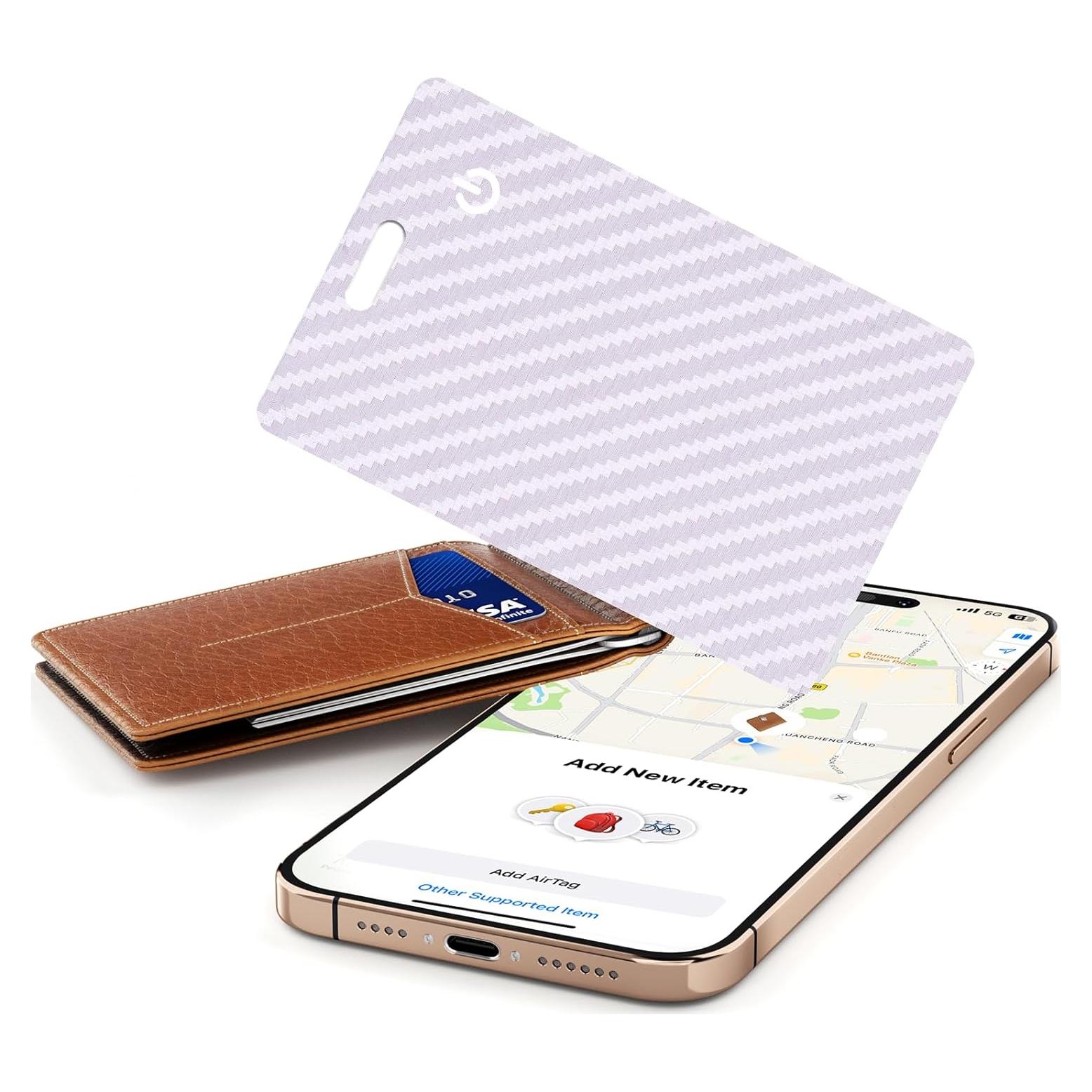 Tarjeta rastreadora de billetera Apple Find My IP68 púrpura