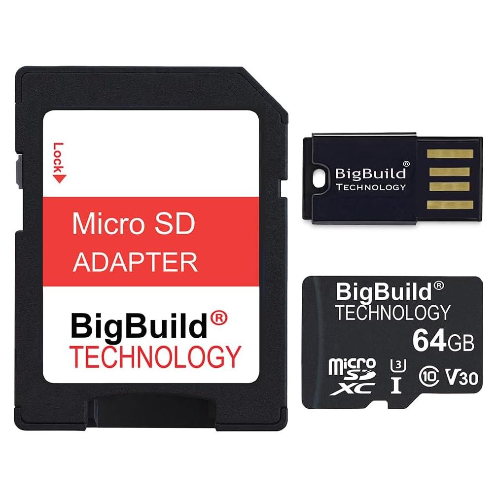 Tarjeta Micro SDXC U3 64GB BigBuild para DJI Air 3S, Mavic 3 Pro