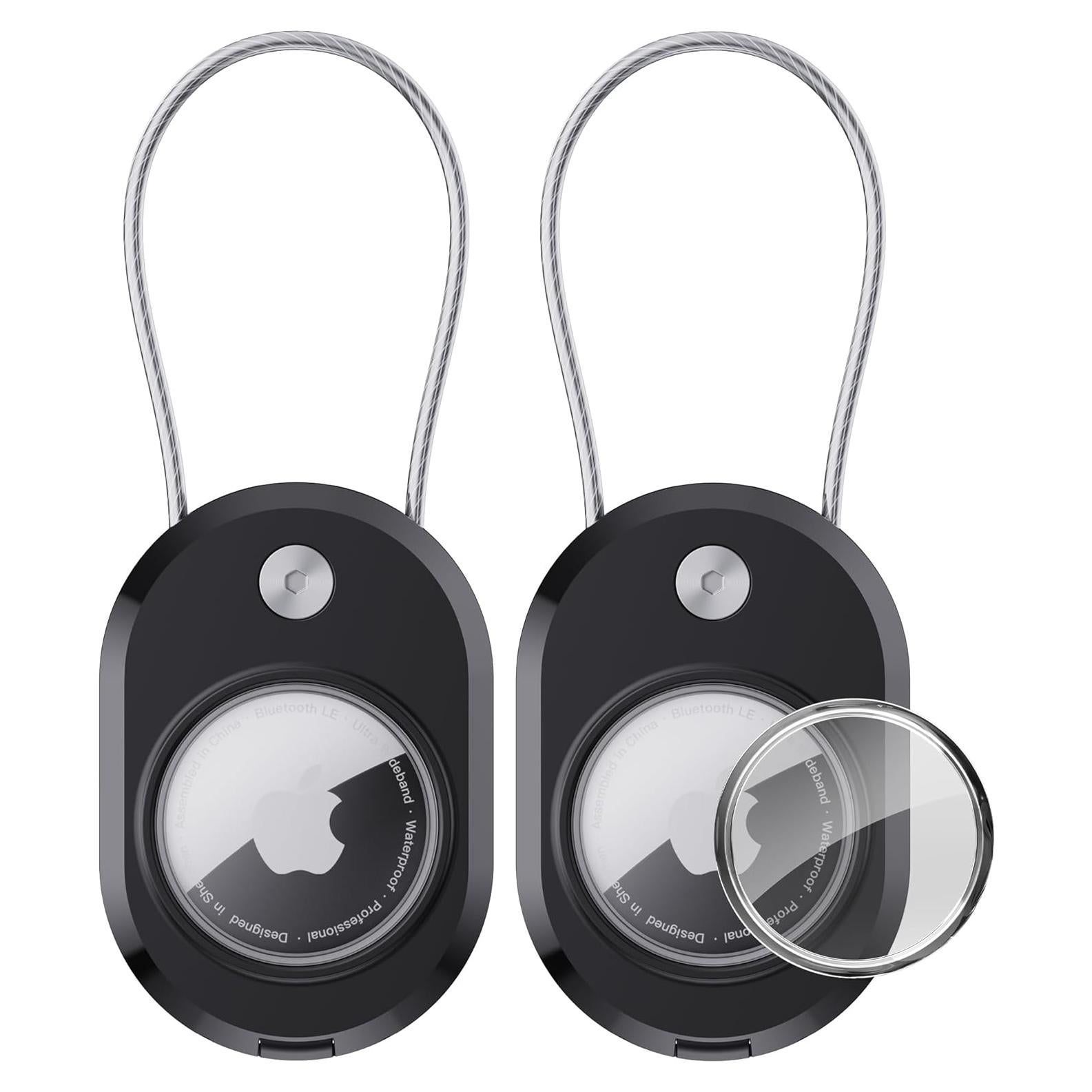 Estuche de Etiqueta de Equipaje DDJ para Apple AirTag - 2 Paquetes, Impermeable, Antipérdida