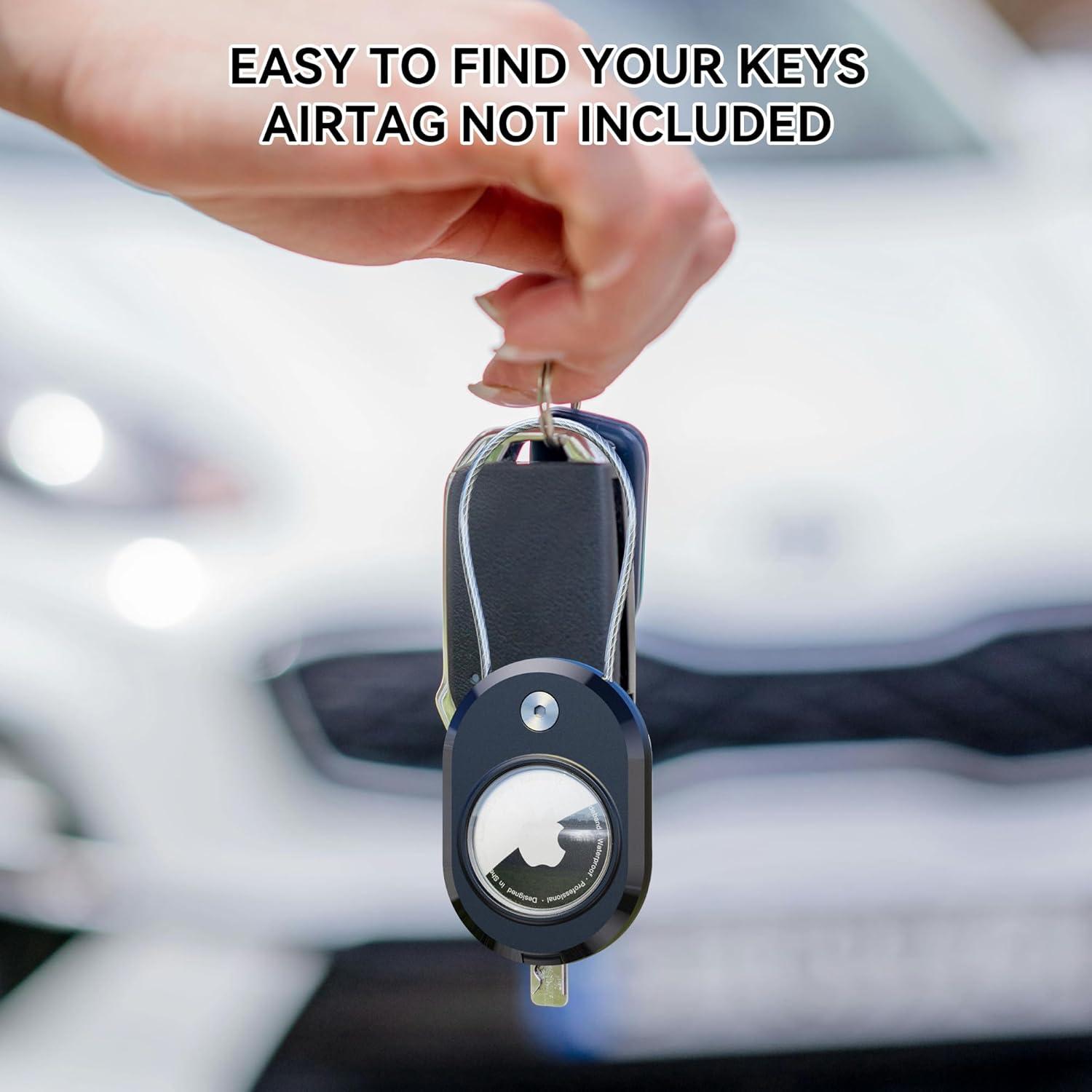 Estuche de Etiqueta de Equipaje DDJ para Apple AirTag - 2 Paquetes, Impermeable, Antipérdida