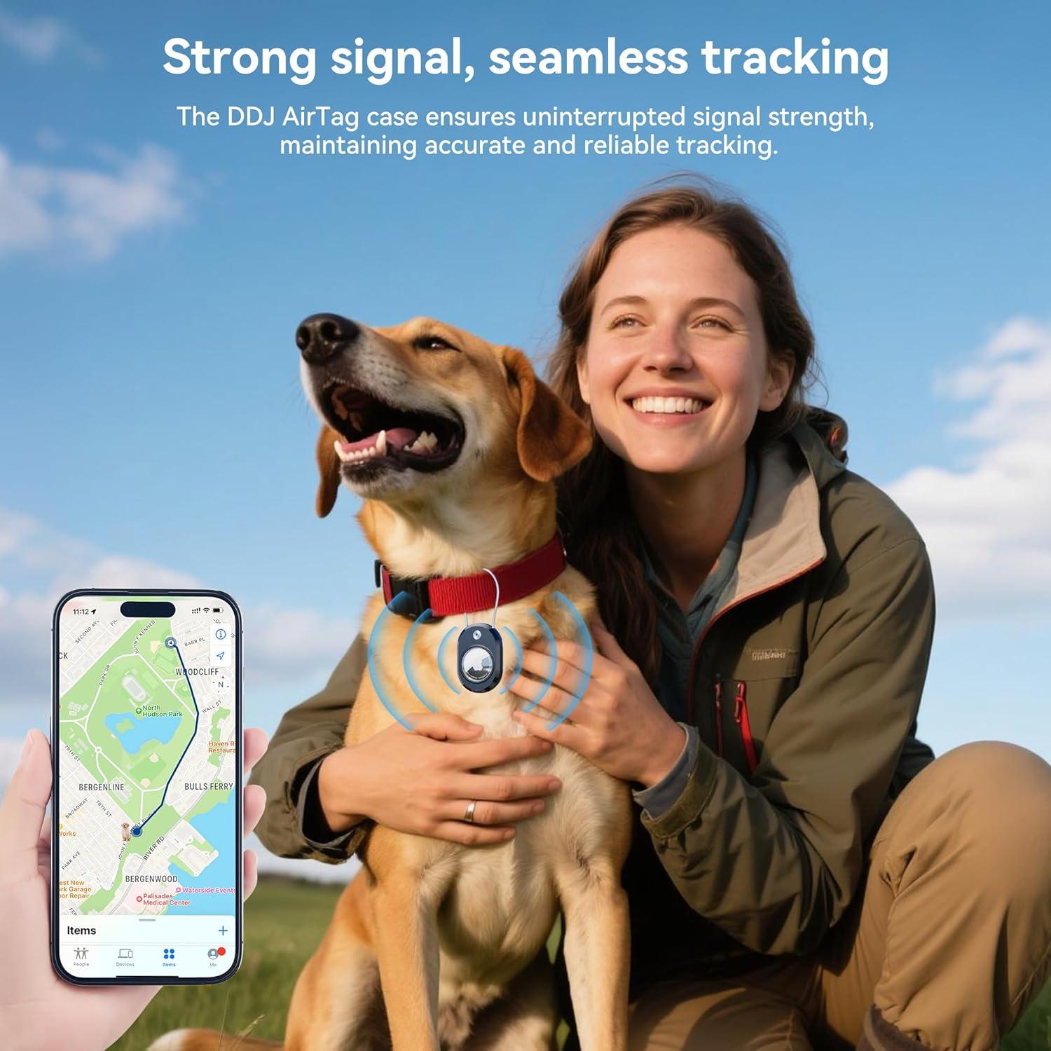 Estuche de Etiqueta de Equipaje DDJ para Apple AirTag - 2 Paquetes, Impermeable, Antipérdida