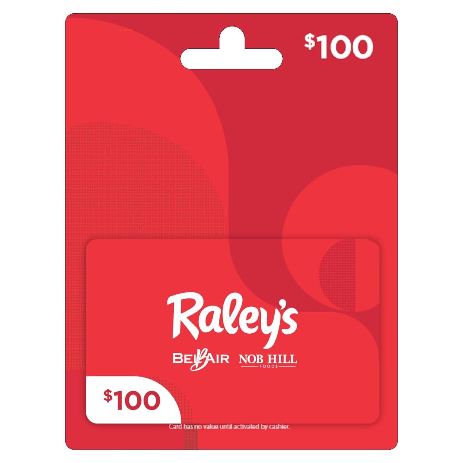 Tarjeta de Regalo Raley's Tradicional $100 - Supermercado