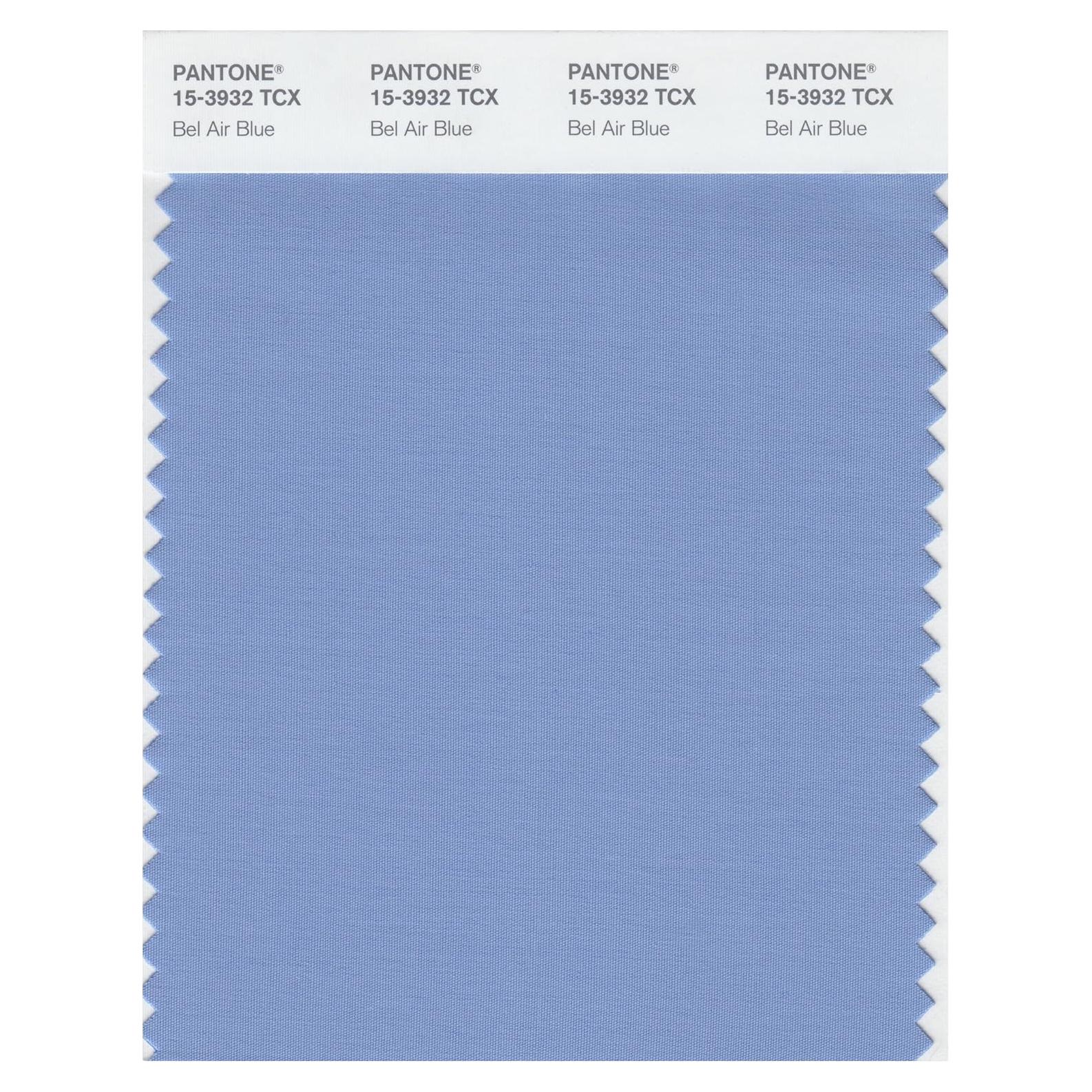 Tarjeta de Muestra de Color Pantone 15-3932 TCX Algodón Azul Bel Air