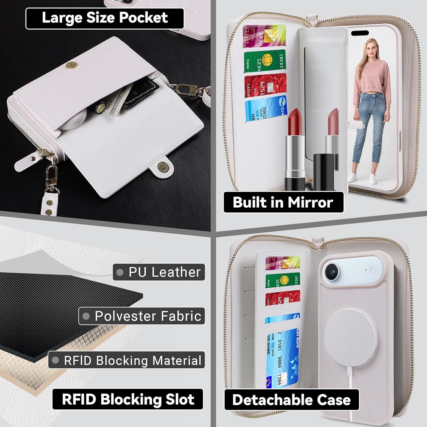 Funda Cruzada Desmontable Lacass para iPhone 17 Air - Blanco