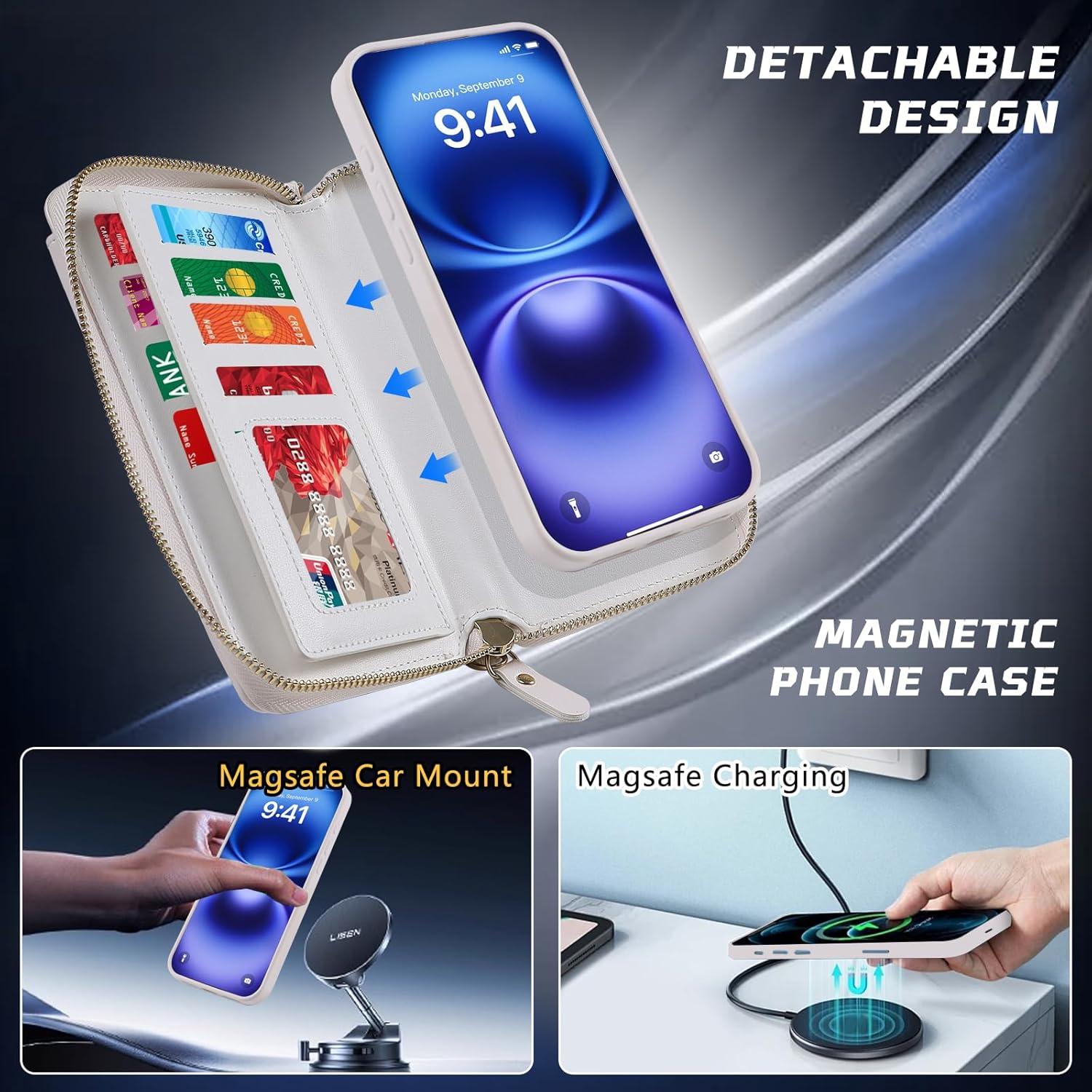 Funda Cruzada Desmontable Lacass para iPhone 17 Air - Blanco