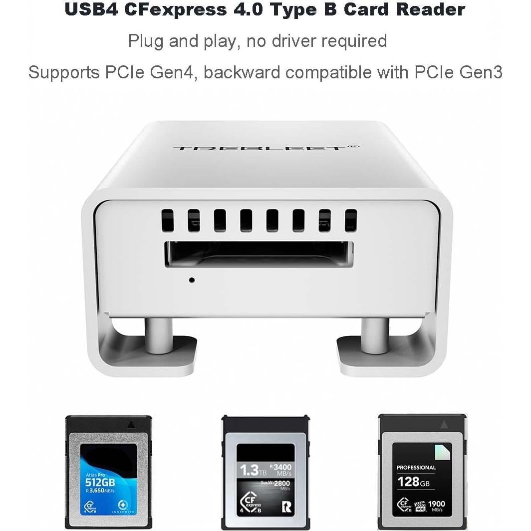 Lector de Tarjetas USB4 CFexpress 4.0 TREBLEET 5000MB/s