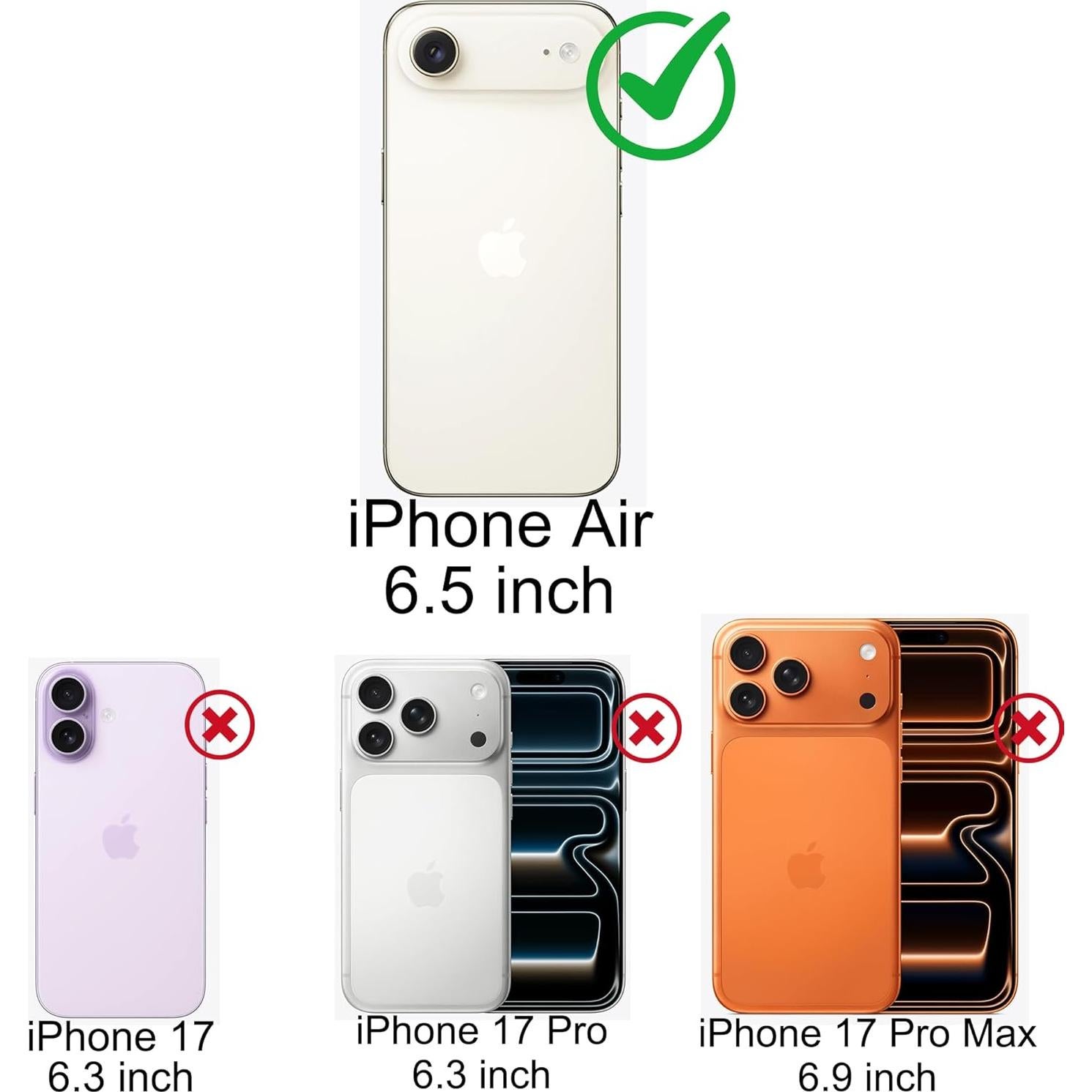 Funda Cartera ULAK para iPhone Air 6.5" 2025, Bloqueo RFID, Mármol