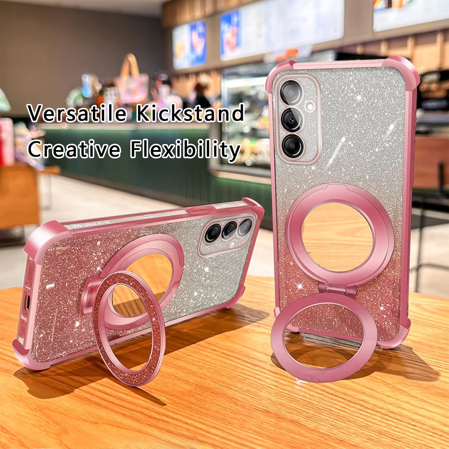 Funda para Samsung Galaxy A14 5G Brillante Rosa con Espejo