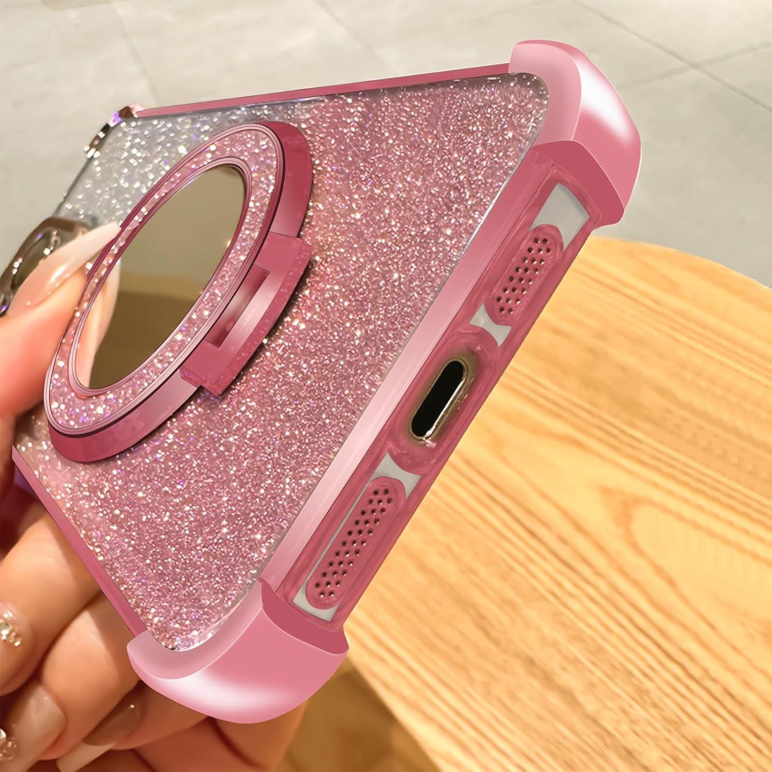 Funda para Samsung Galaxy A14 5G Brillante Rosa con Espejo