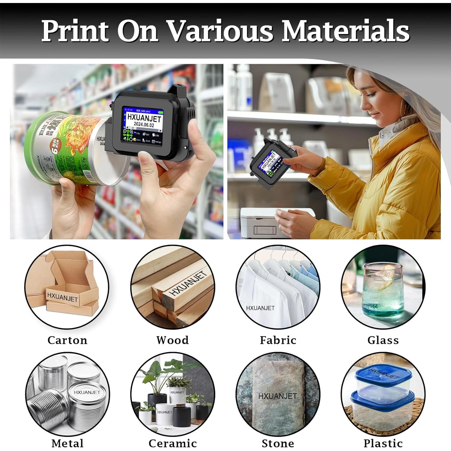 Impresora de Mano Portátil HXUANJET MINI127 600DPI Tinta